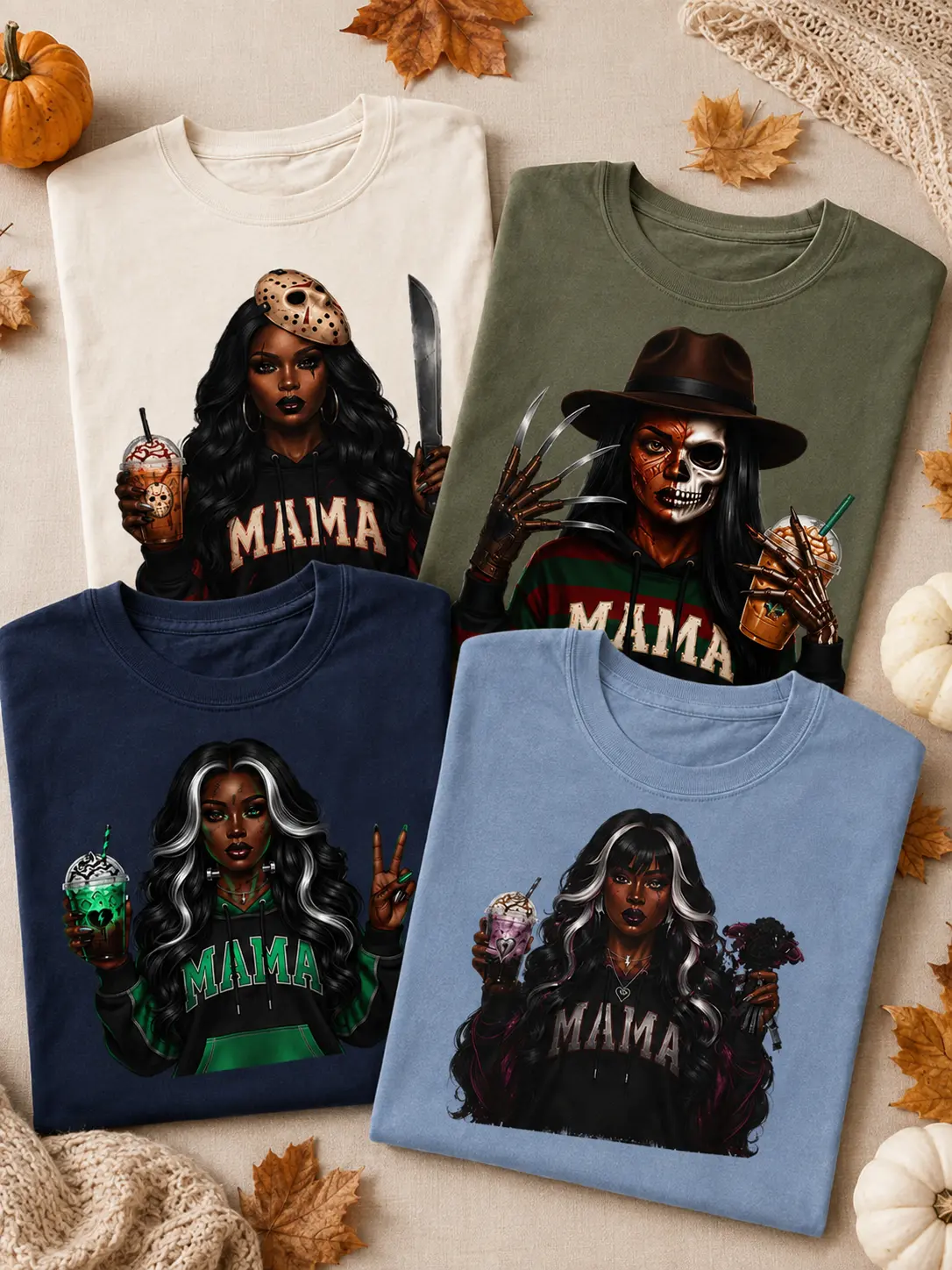 Feral Spooky Mama Halloween T-Shirt, Gothic Mom Graphic Tee, Pink and Black Alternative Top for Women