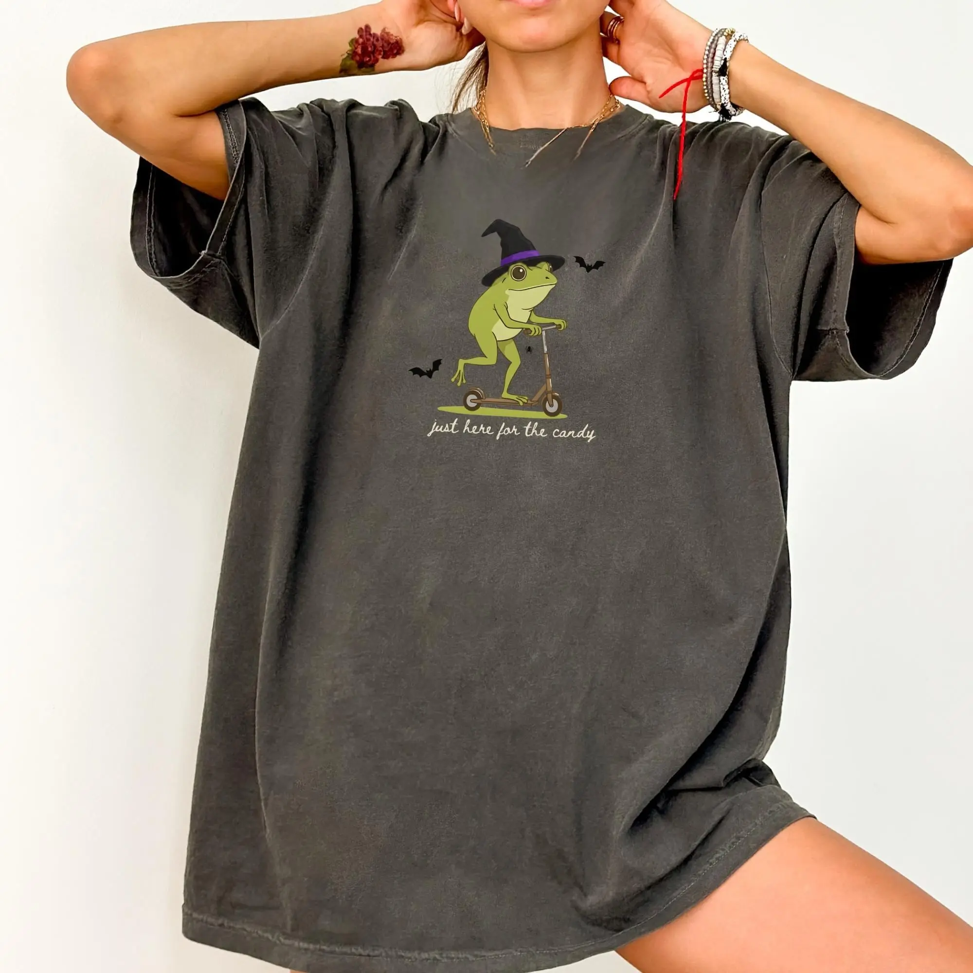Frog Halloween Shirt for Women, Funny Cute Weirdcore Graphic Tee, Cottagecore Lover Costume Gift Top - photo 4