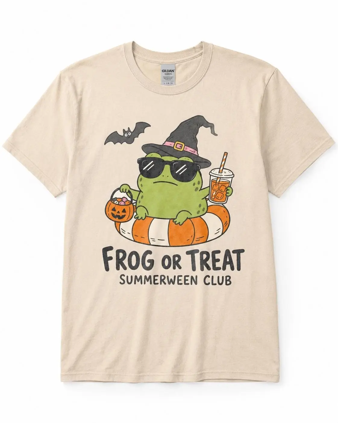 Frog Or Treat Summerween Club Shirt, Funny Cottagecore Toad Graphic Tee, Fall Halloween Lover Gift for Women - photo 3