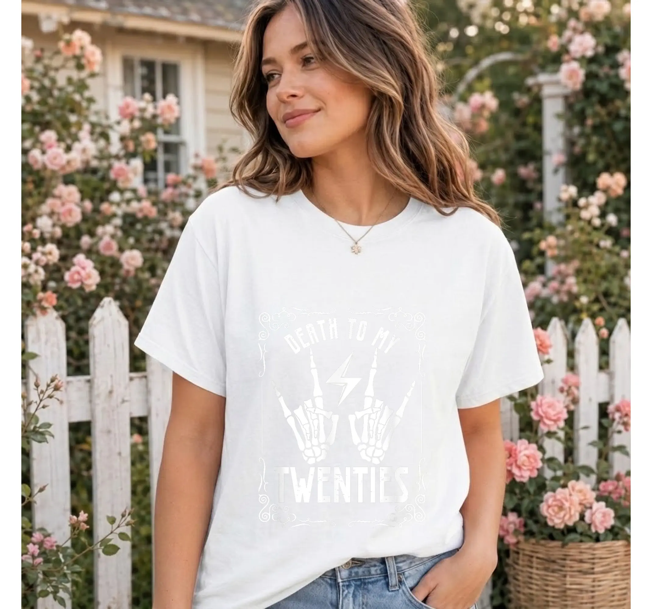 Funny 30th Birthday Shirt, RIP 20s Skeleton Dirty Thirty Unisex Graphic Tee Gift - photo 2