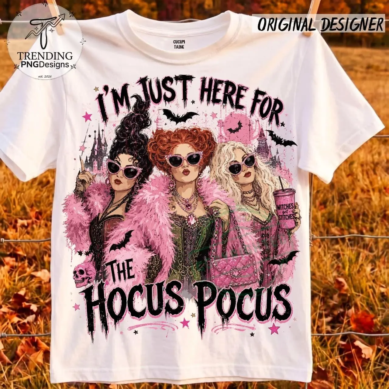 Comfort Colors Funny Doll Face Halloween Shirt, Just Here For the Hocus Humor Graphic Tee