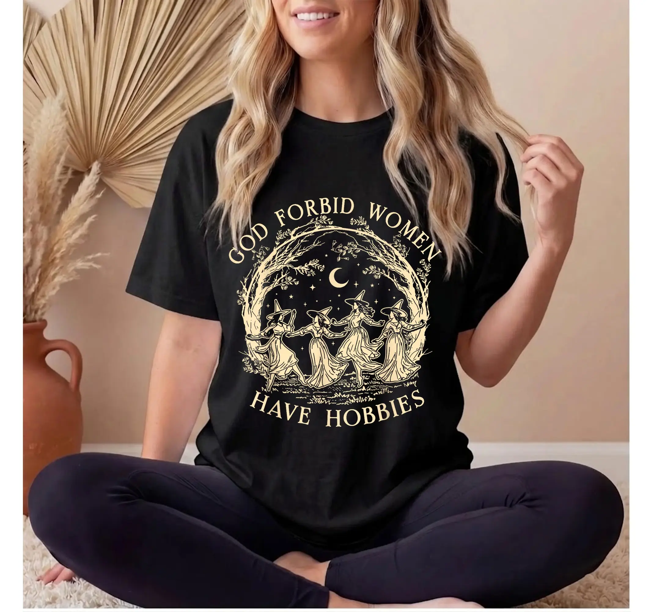 Funny Feminist Witchy Shirt, Sarcastic Women Hobbies Trendy Y2K Graphic Tee