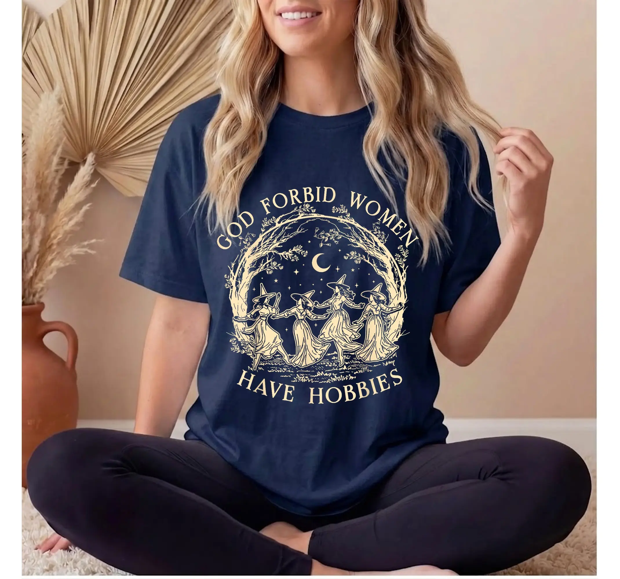 Funny Feminist Witchy Shirt, Sarcastic Women Hobbies Trendy Y2K Graphic Tee - photo 2
