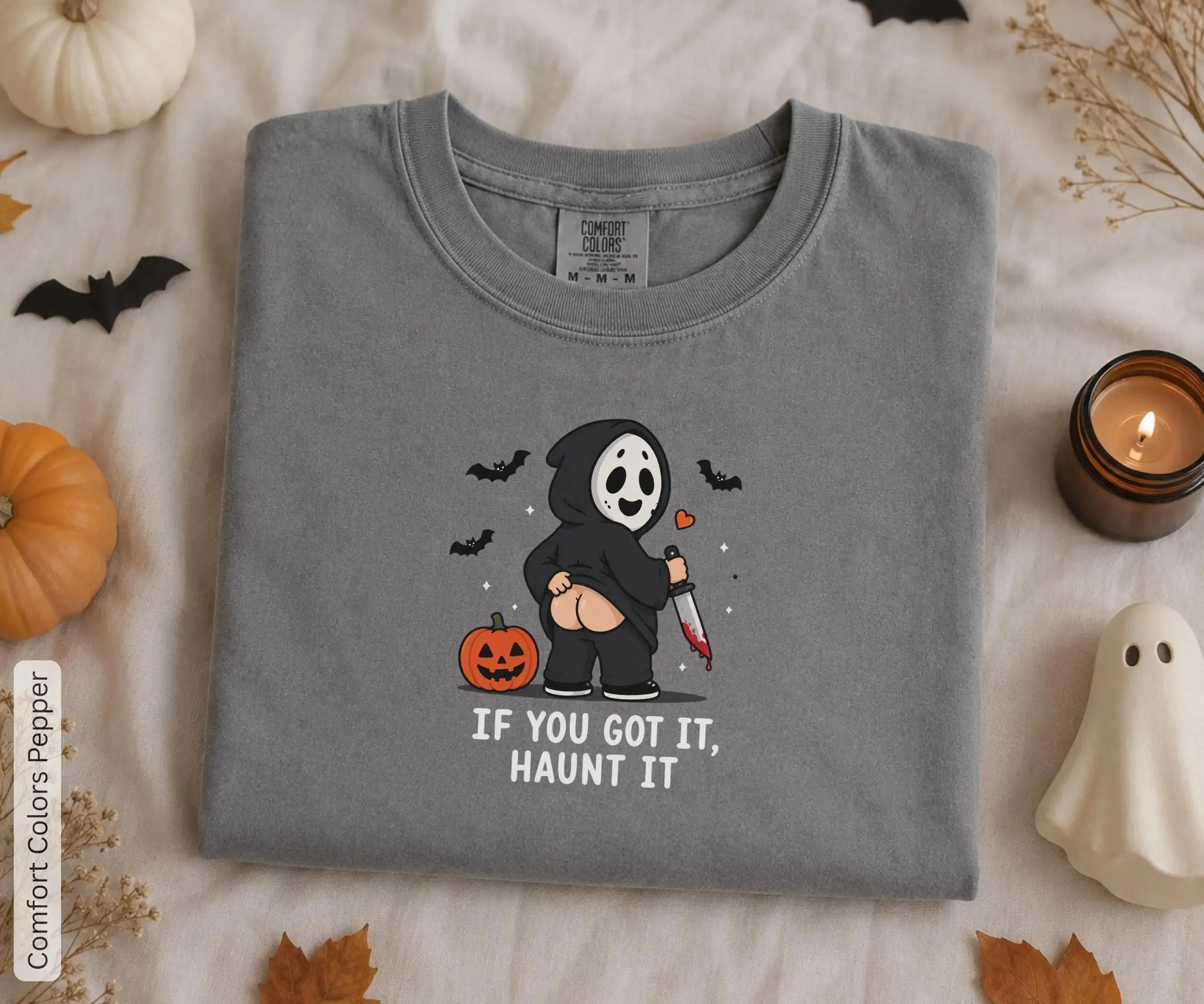 Funny Ghost Graphic T-Shirt for Women, Unisex 100% Cotton Short Sleeve Tee, Halloween Gay Pride Casual Top - photo 2