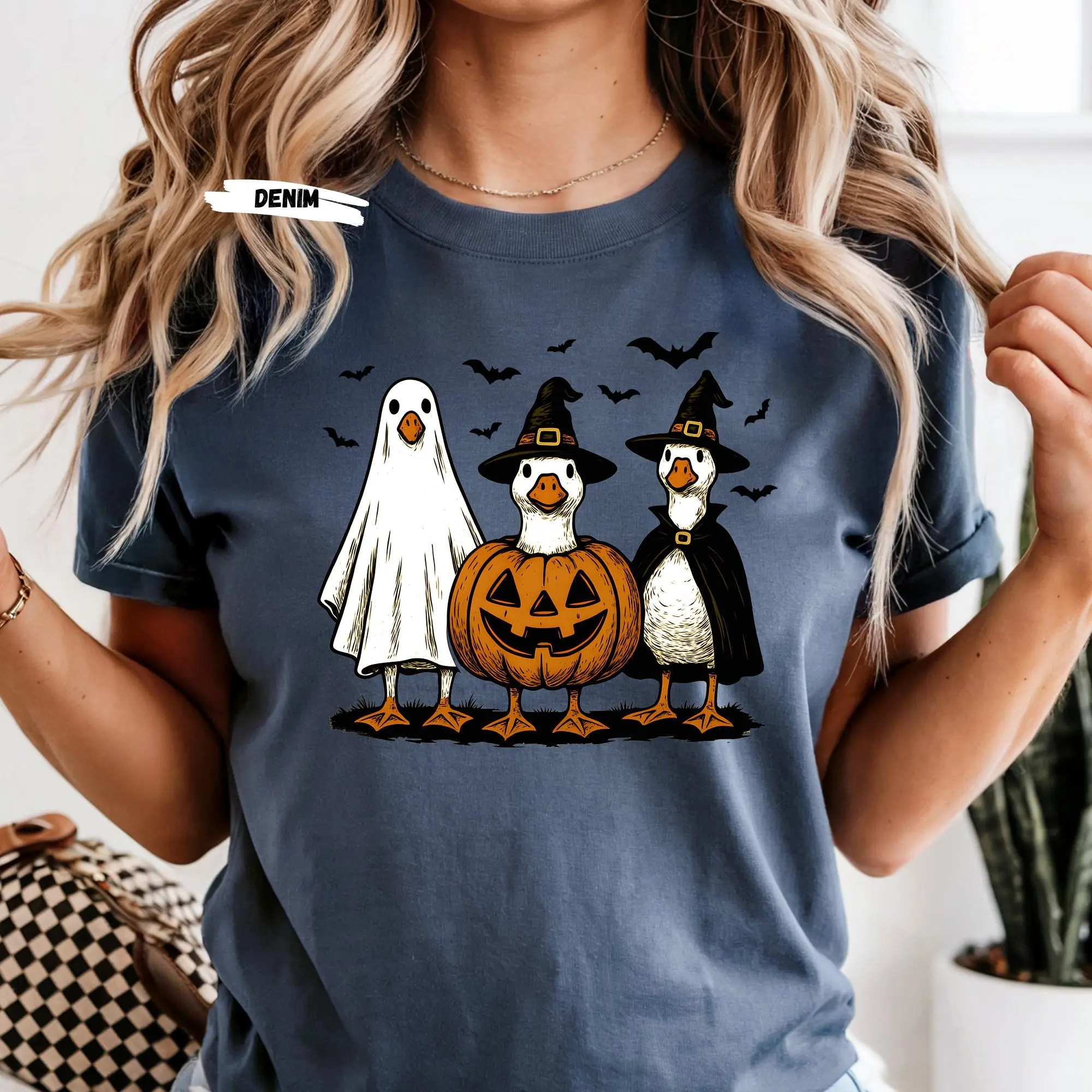 Funny Goose Halloween Shirt: Comfort Colors Farm Animal Costume Tee - photo 2