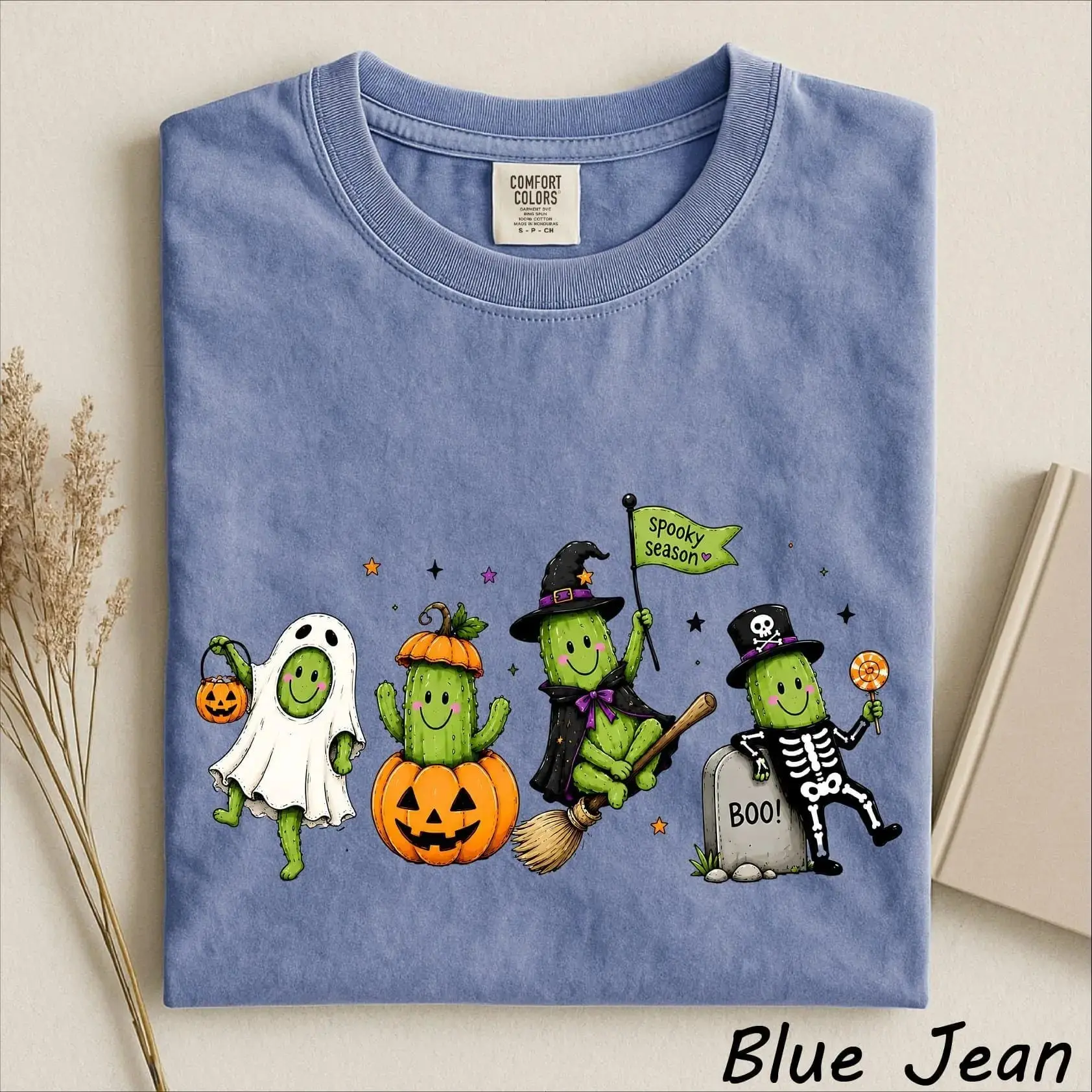 Comfort Colors Funny Halloween Pickle Ghost Shirt, Canned Pickles Trick or Treat Spooky Season Tee - photo 3