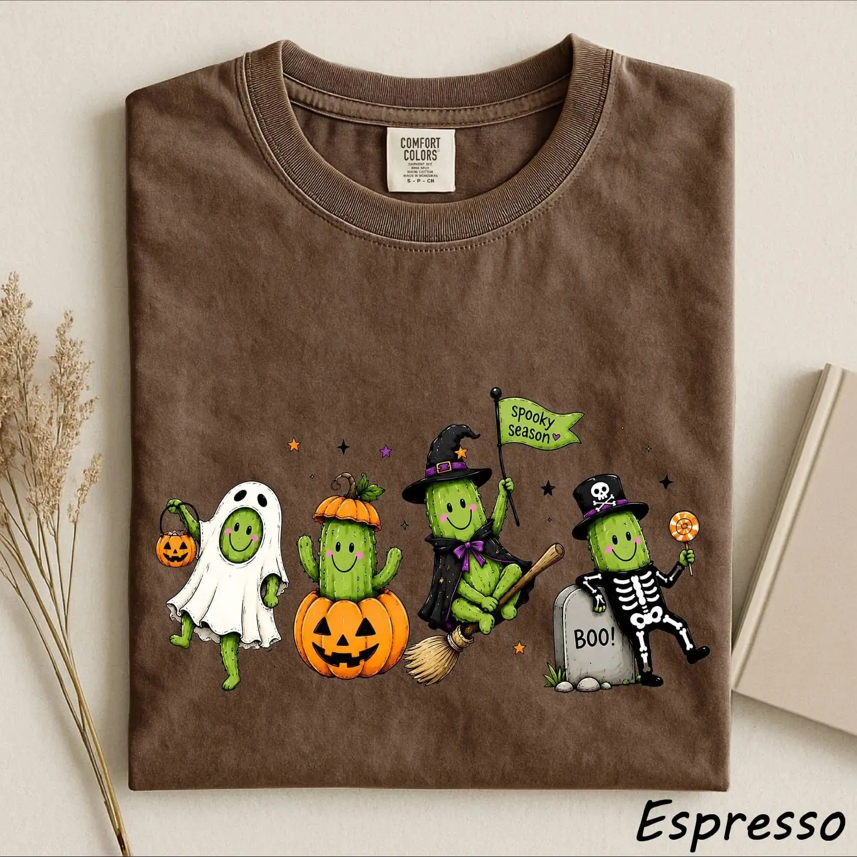 Comfort Colors Funny Halloween Pickle Ghost Shirt, Canned Pickles Trick or Treat Spooky Season Tee - photo 4