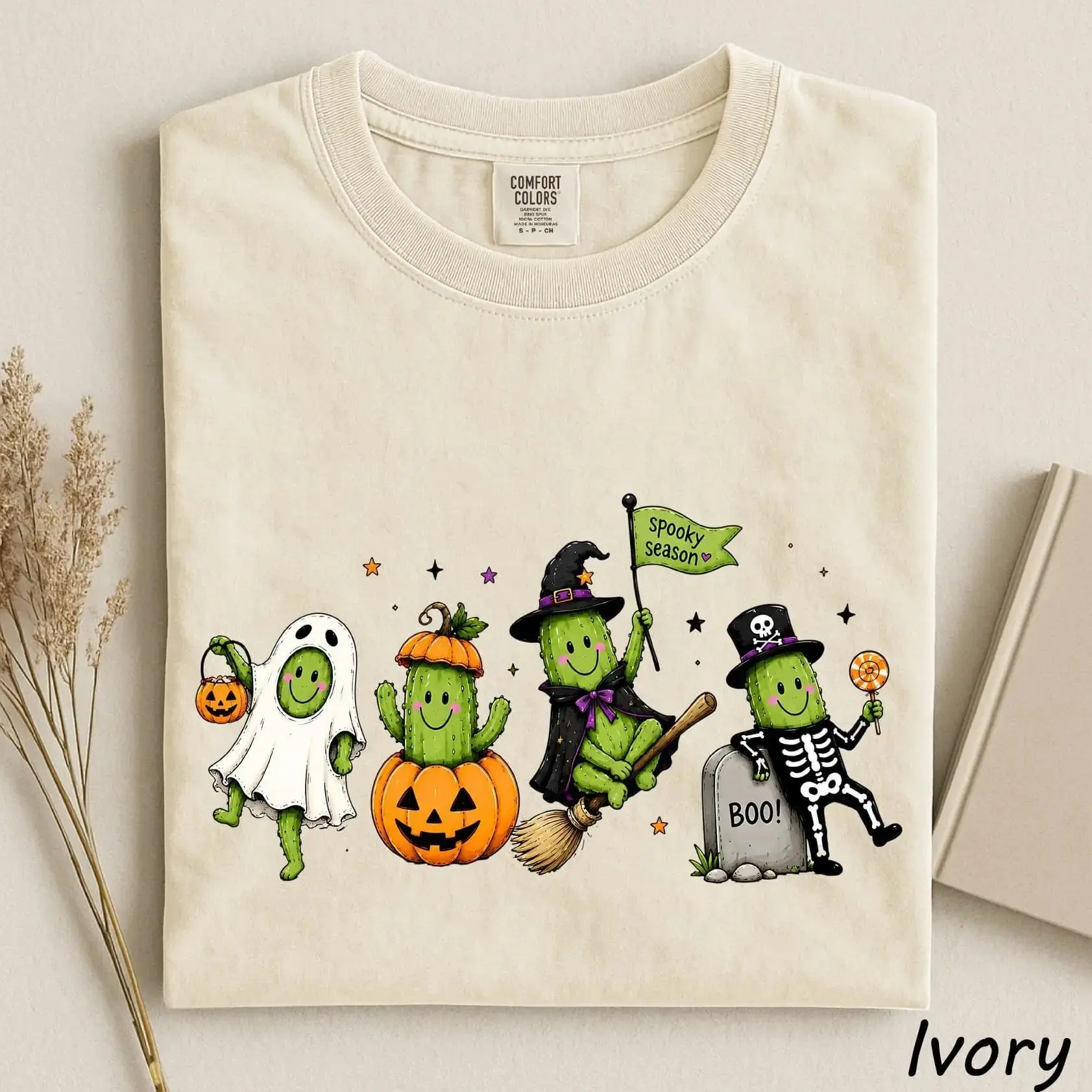 Comfort Colors Funny Halloween Pickle Ghost Shirt, Canned Pickles Trick or Treat Spooky Season Tee - photo 5