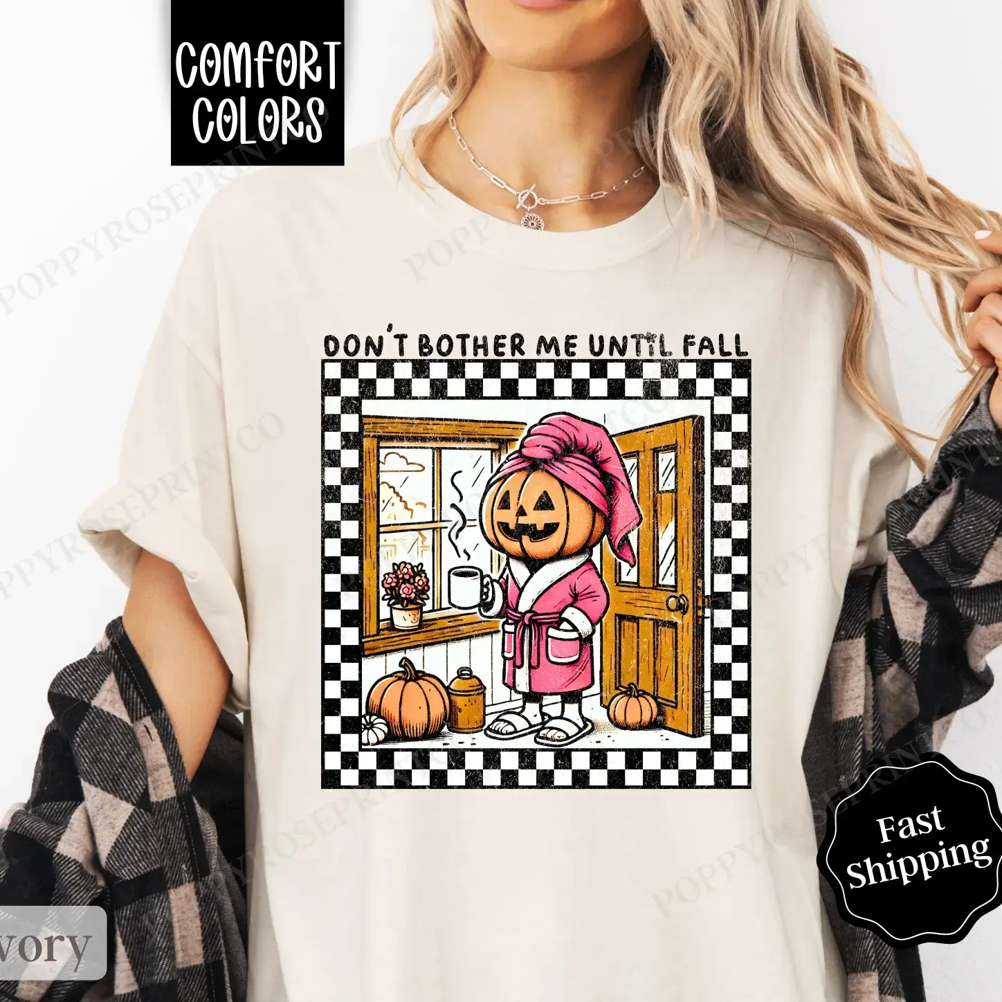 Funny Introvert Fall Shirt for Women, Oversized Autumn Graphic Tee, Pumpkin October Vibes Top