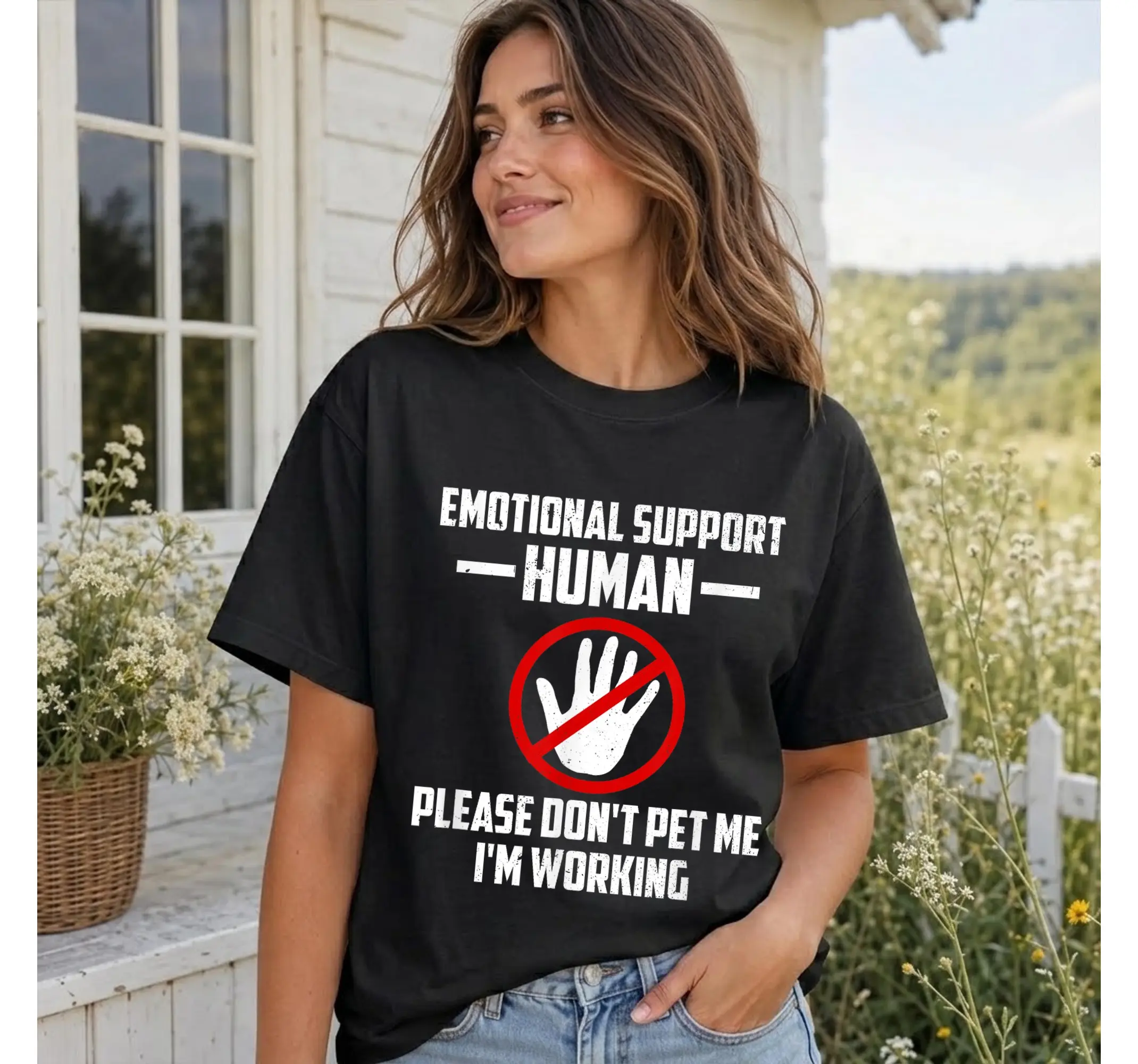Funny Introvert Shirt, Sarcastic Emotional Support Person Lazy Halloween Costume Tee - photo 3