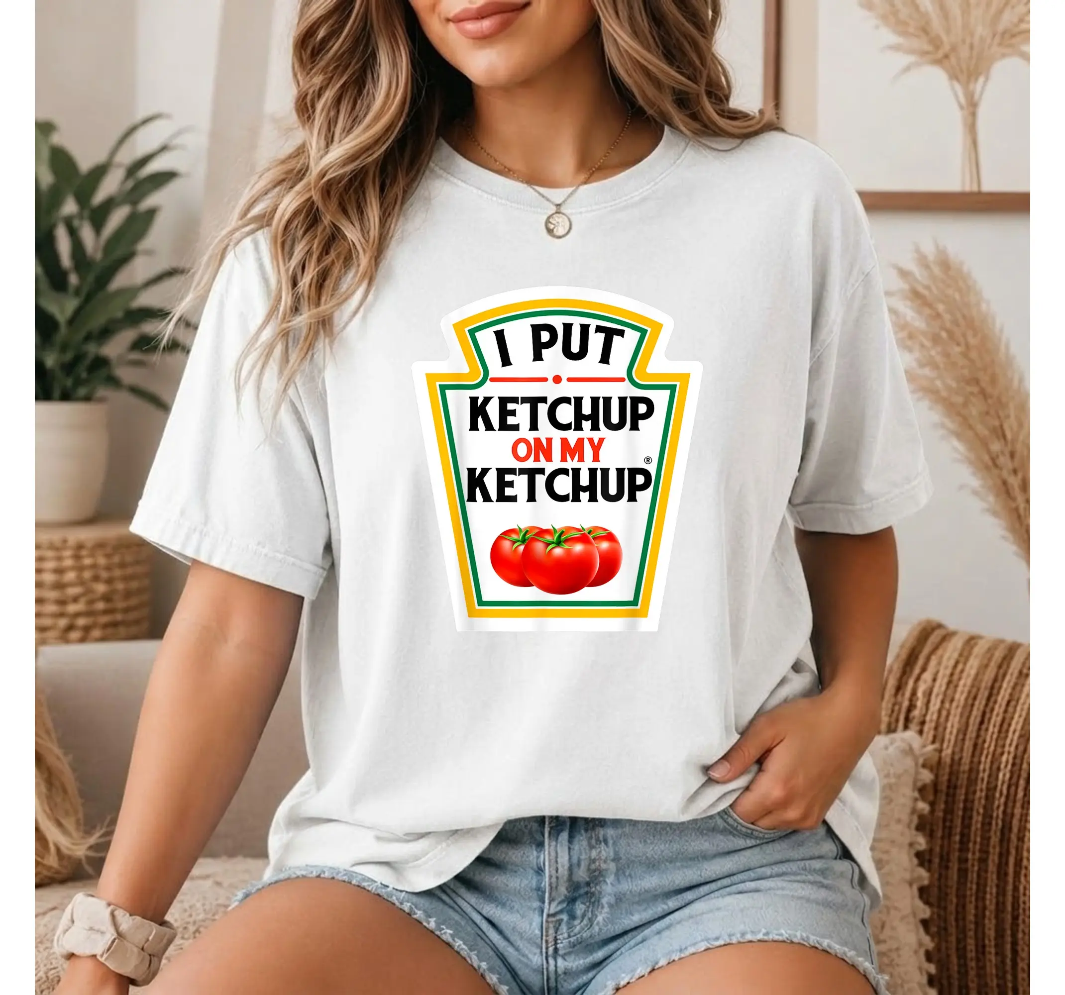 Funny Ketchup Lover T-Shirt, Easy DIY Halloween Costume Tomato Meme Tee