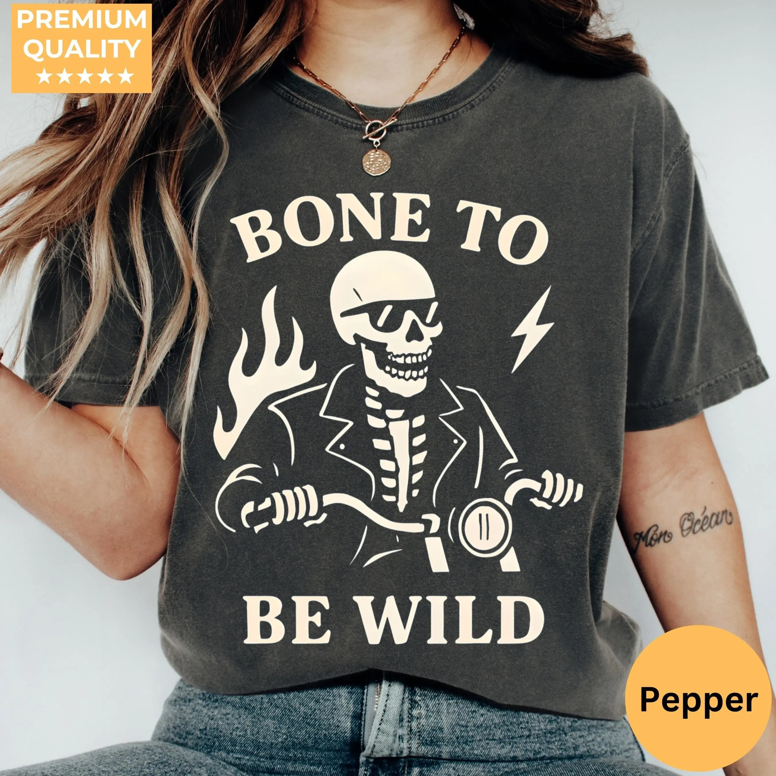 Funny Skeleton Halloween Shirt, Comfort Colors Spooky Season Cute Fall Graphic Party Tee, October Gift - photo 2