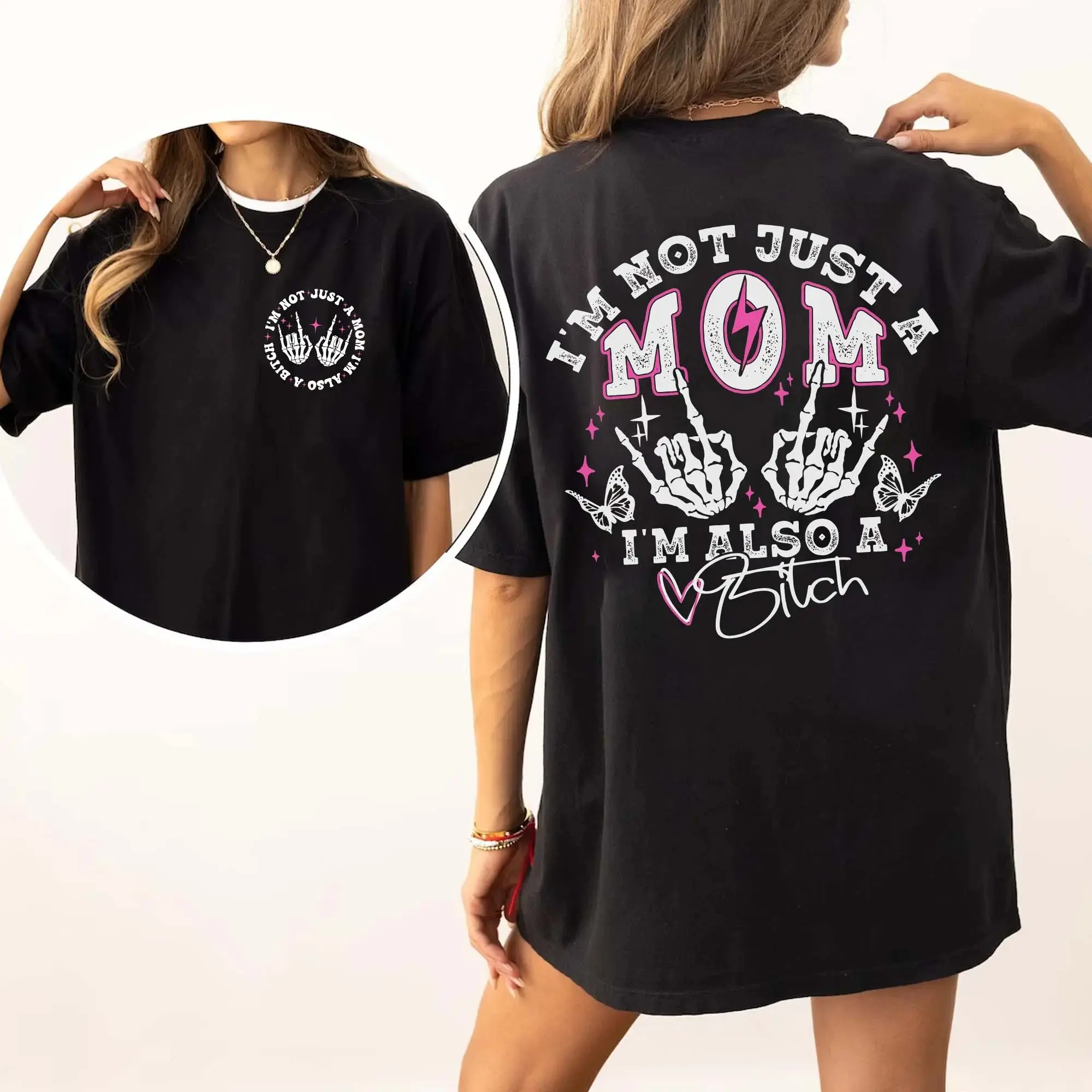 Funny Overstimulated Moms Club Shirt, Skeleton Mama Graphic Tee, Mother's Day Gift for Mom