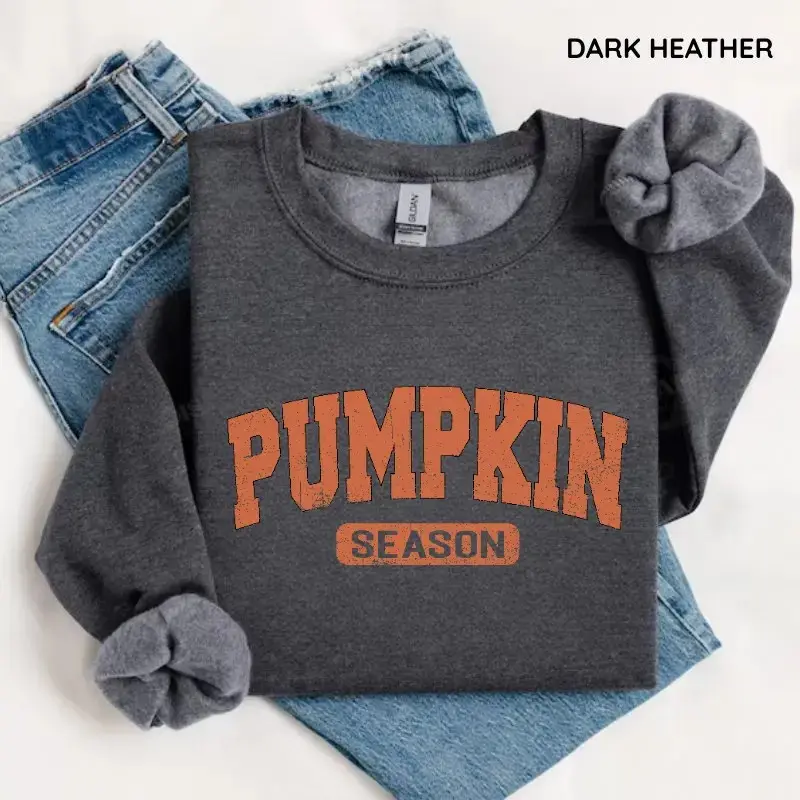 Gildan Sweatshirt Retro Pumpkin Season, Cute Fall Autumn Pullover, Cozy Thanksgiving Gift Shirt - photo 3