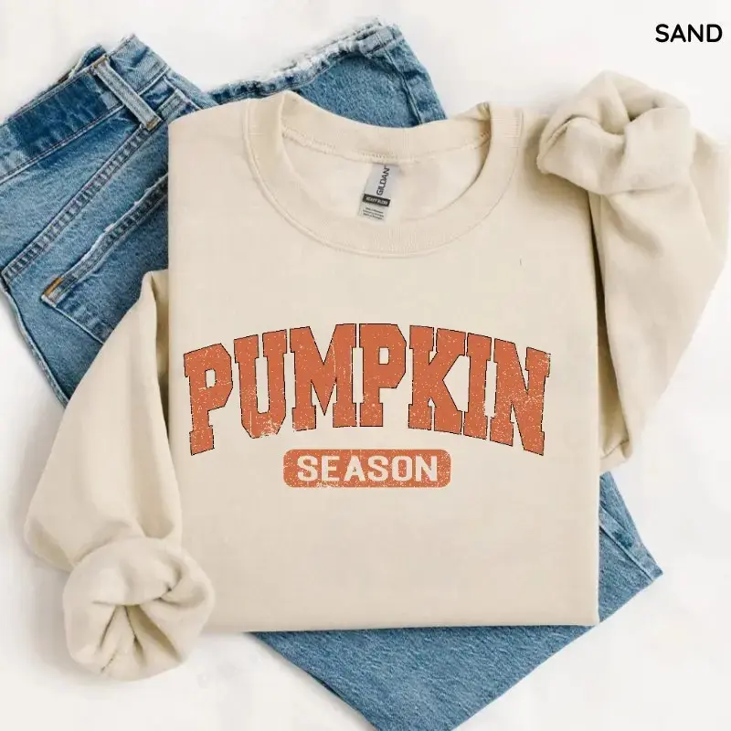 Gildan Sweatshirt Retro Pumpkin Season, Cute Fall Autumn Pullover, Cozy Thanksgiving Gift Shirt - photo 4
