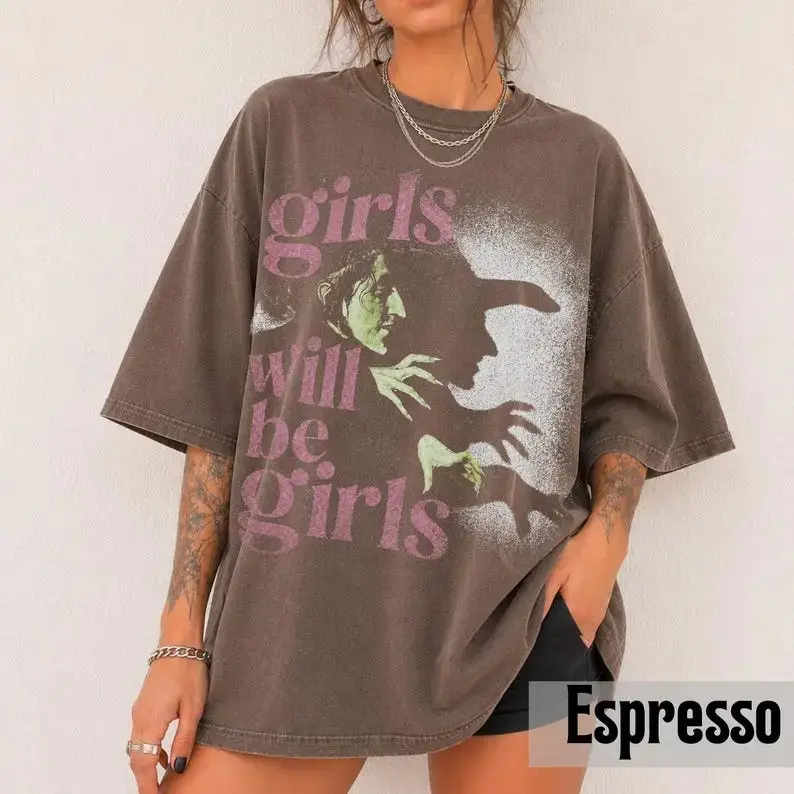 Comfort Colors Girls Will Be Girls Shirt, Witchy Feminist Vintage Summerween Grunge Halloween Tee - photo 5