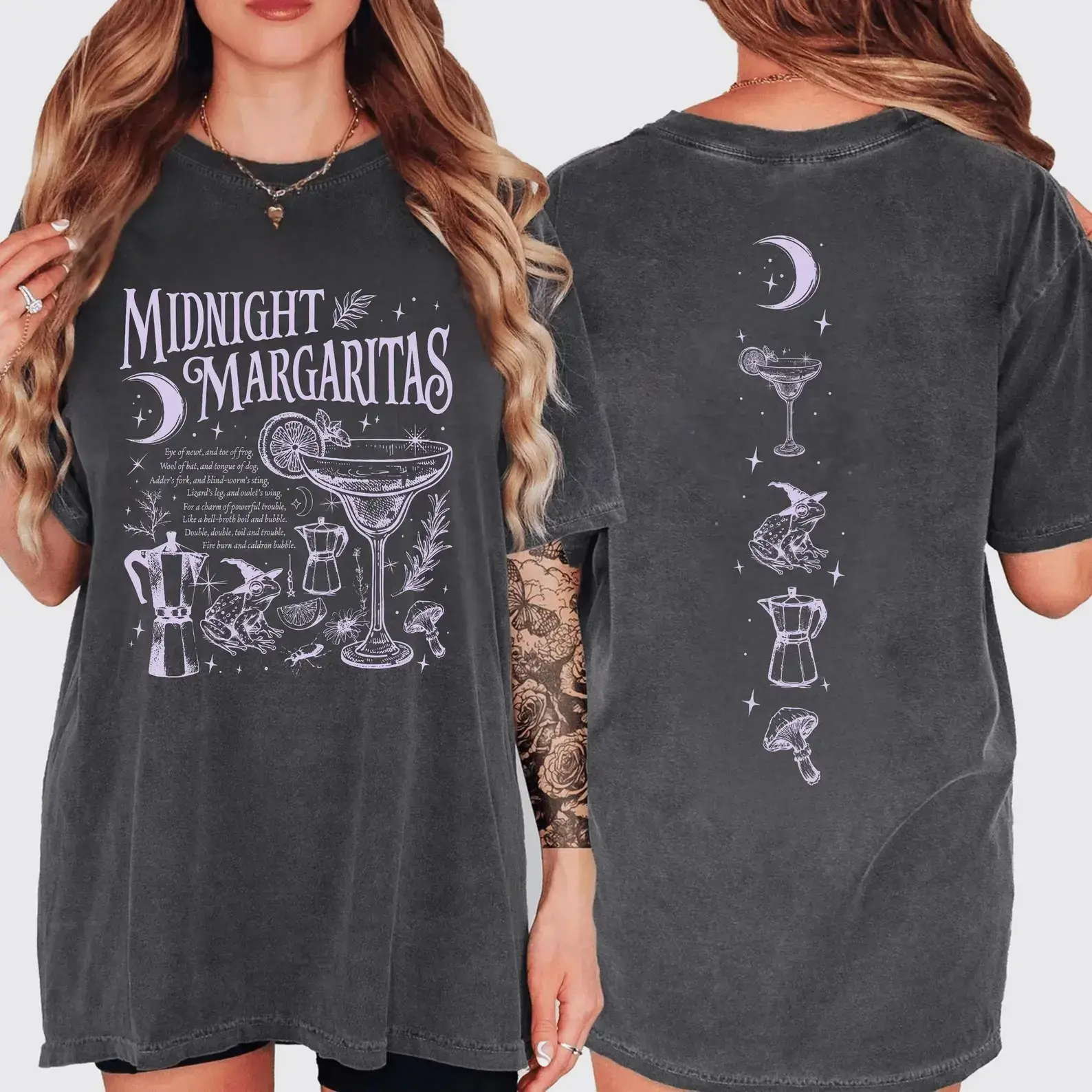 Goose Bumps Halloween T-Shirt, Cute Witch Geese Fist Bump Clipart Graphic Tee for Women - photo 2