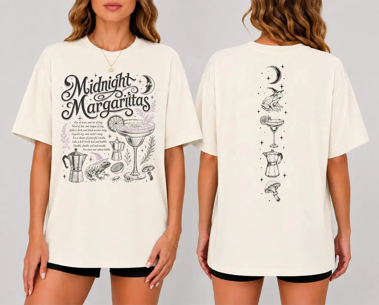 Goose Bumps Halloween T-Shirt, Cute Witch Geese Fist Bump Clipart Graphic Tee for Women - photo 3