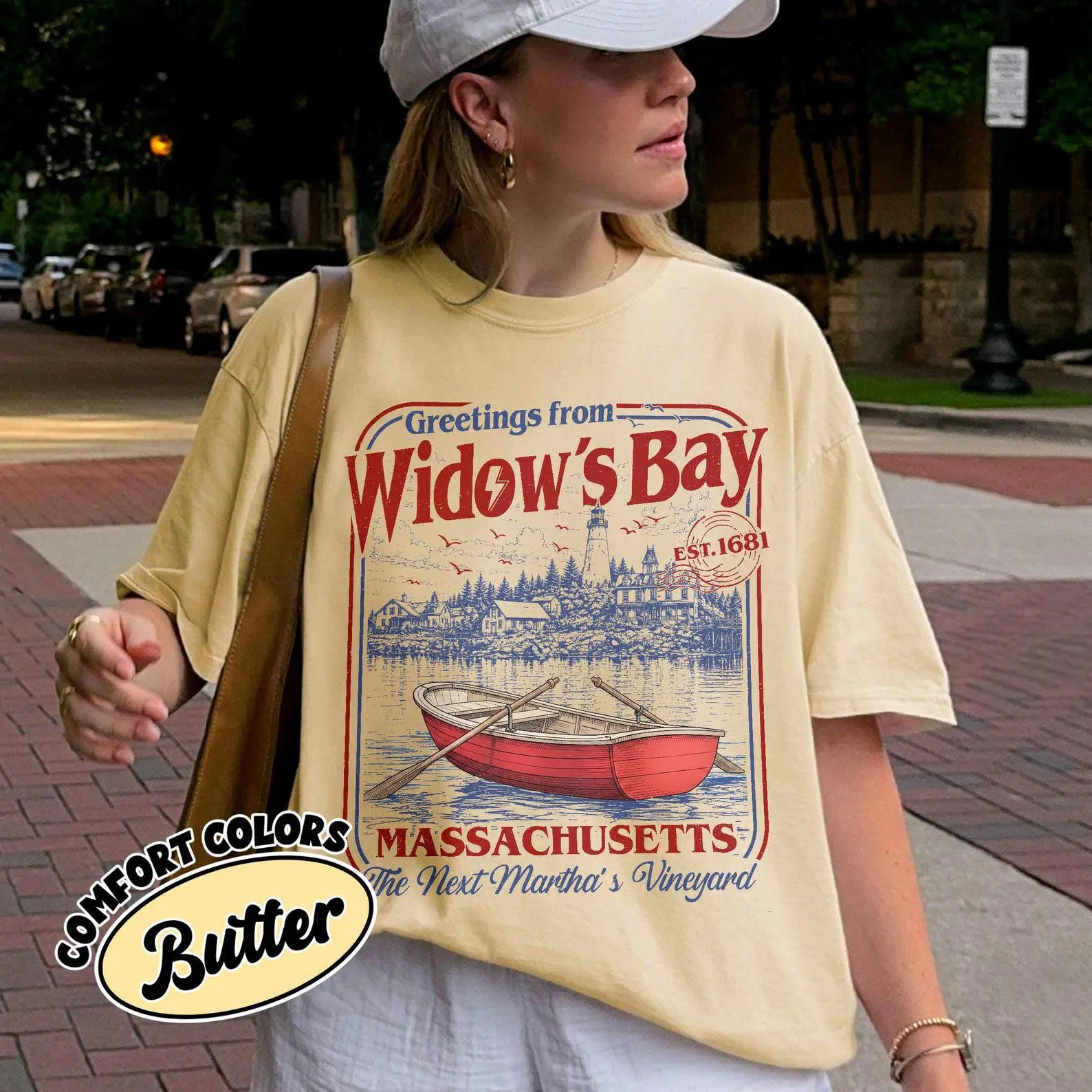 Greetings From Widow's Bay Comfort Colors Shirt, Coastal Horror TV Show Graphic Tee, Fan Gift - photo 4