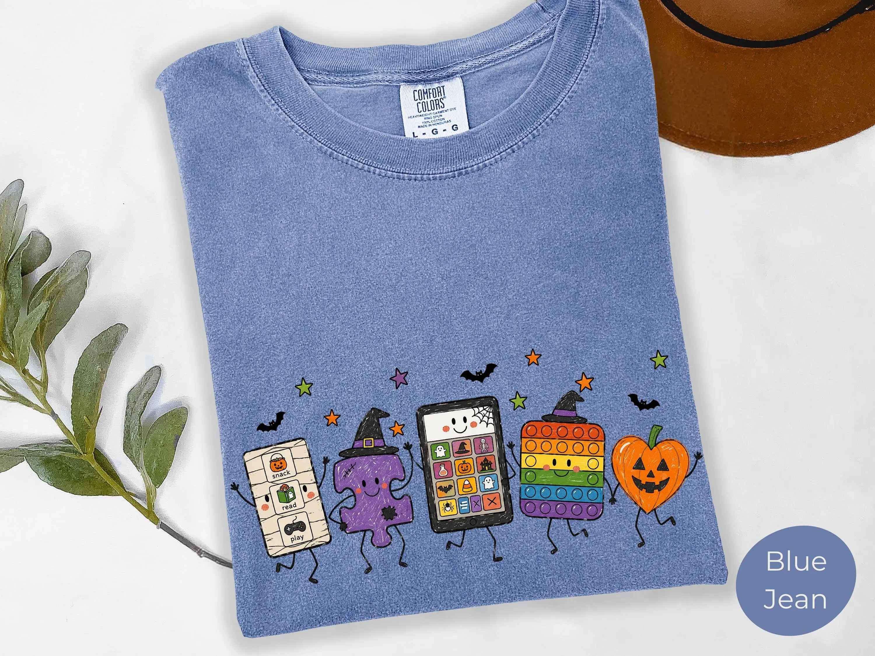Comfort Colors Halloween Autism Shirt, Neurodiversity Spooky Inclusion Tee, SPED Teacher Support Gift - photo 1