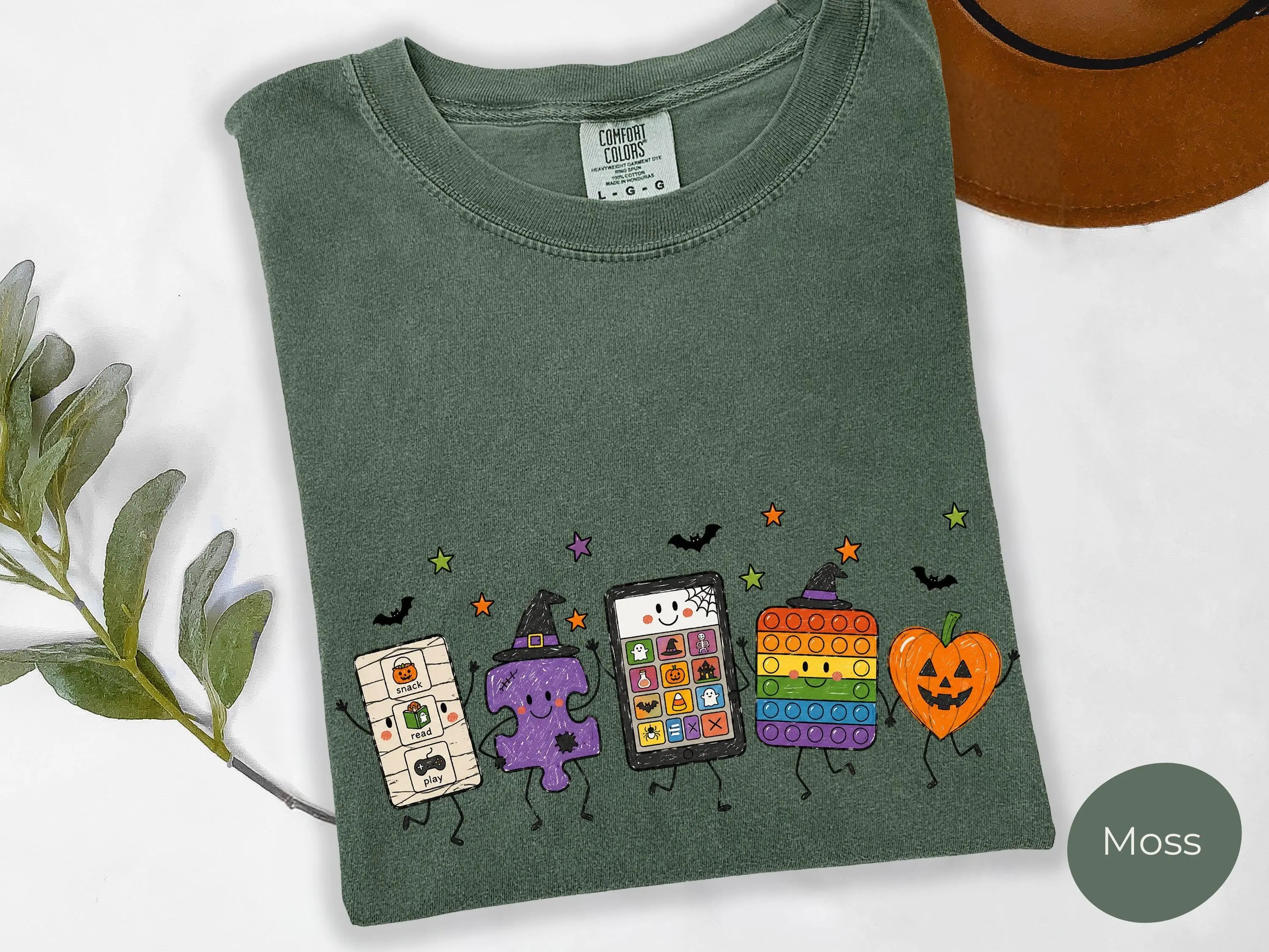 Comfort Colors Halloween Autism Shirt, Neurodiversity Spooky Inclusion Tee, SPED Teacher Support Gift - photo 2