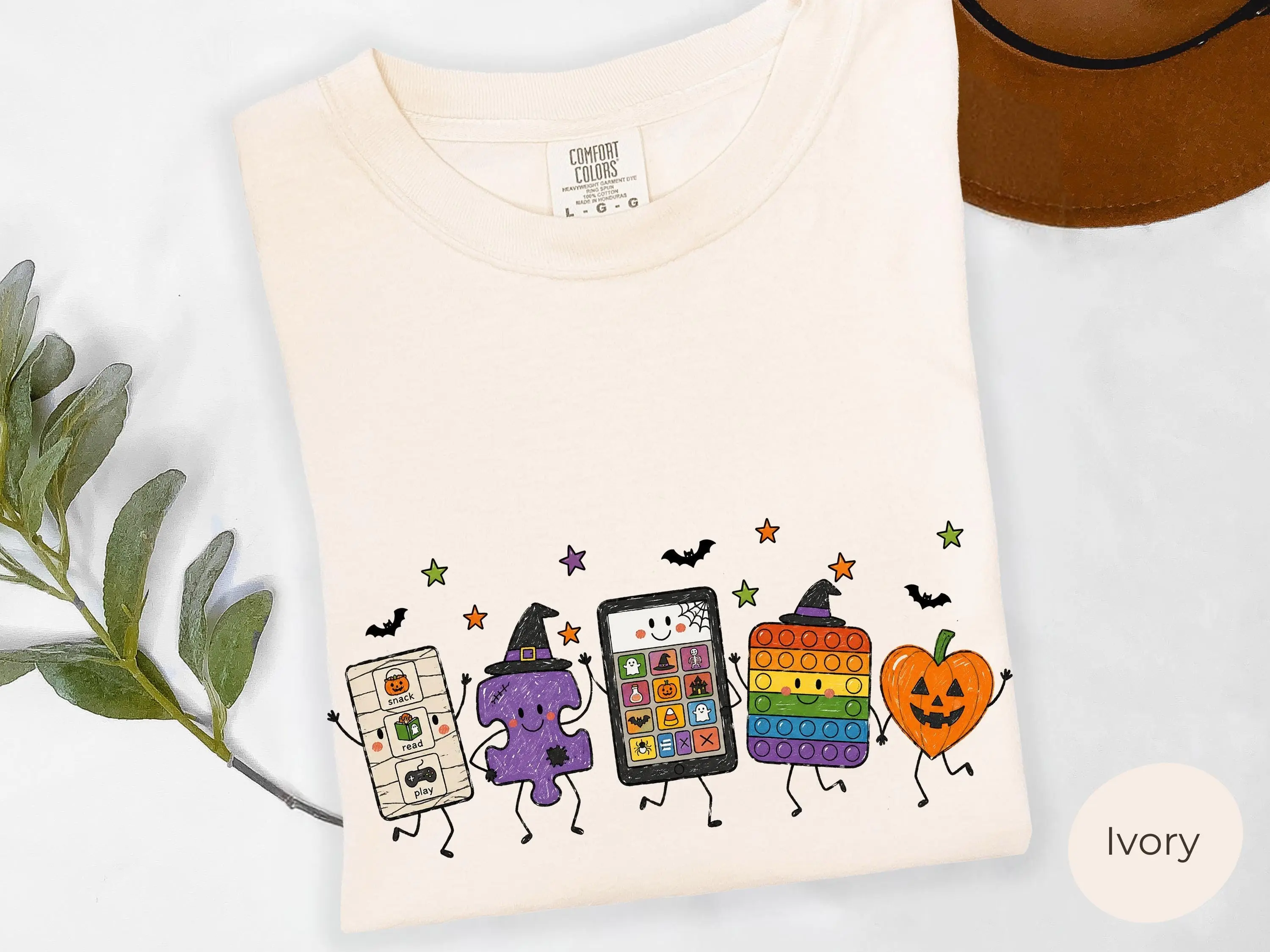 Comfort Colors Halloween Autism Shirt, Neurodiversity Spooky Inclusion Tee, SPED Teacher Support Gift - photo 4