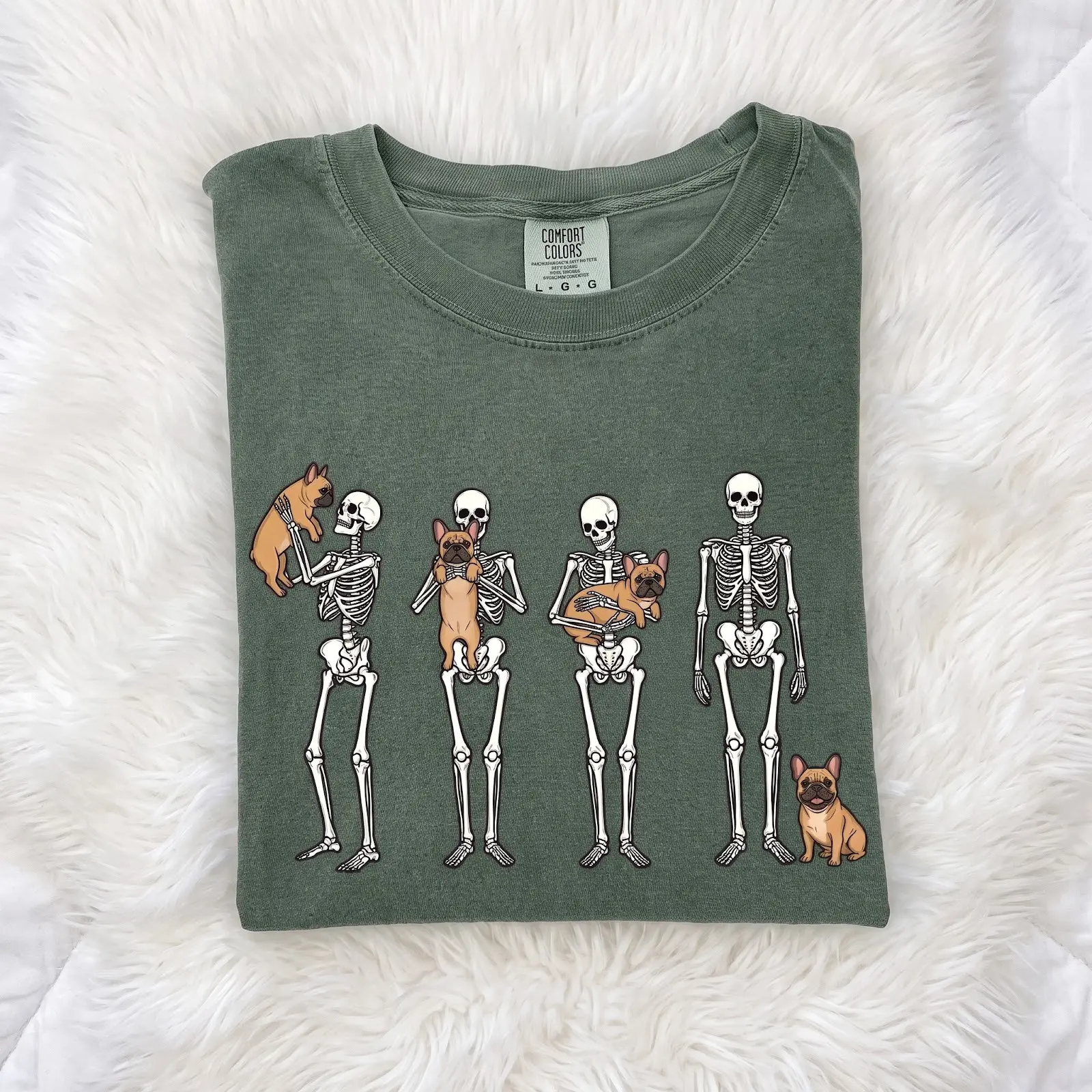 Halloween Corgi Mom Shirt for Women, Comfort Colors Spooky Season Tee, Cute Skeleton Bone Dog Lover Fall Gift - photo 3