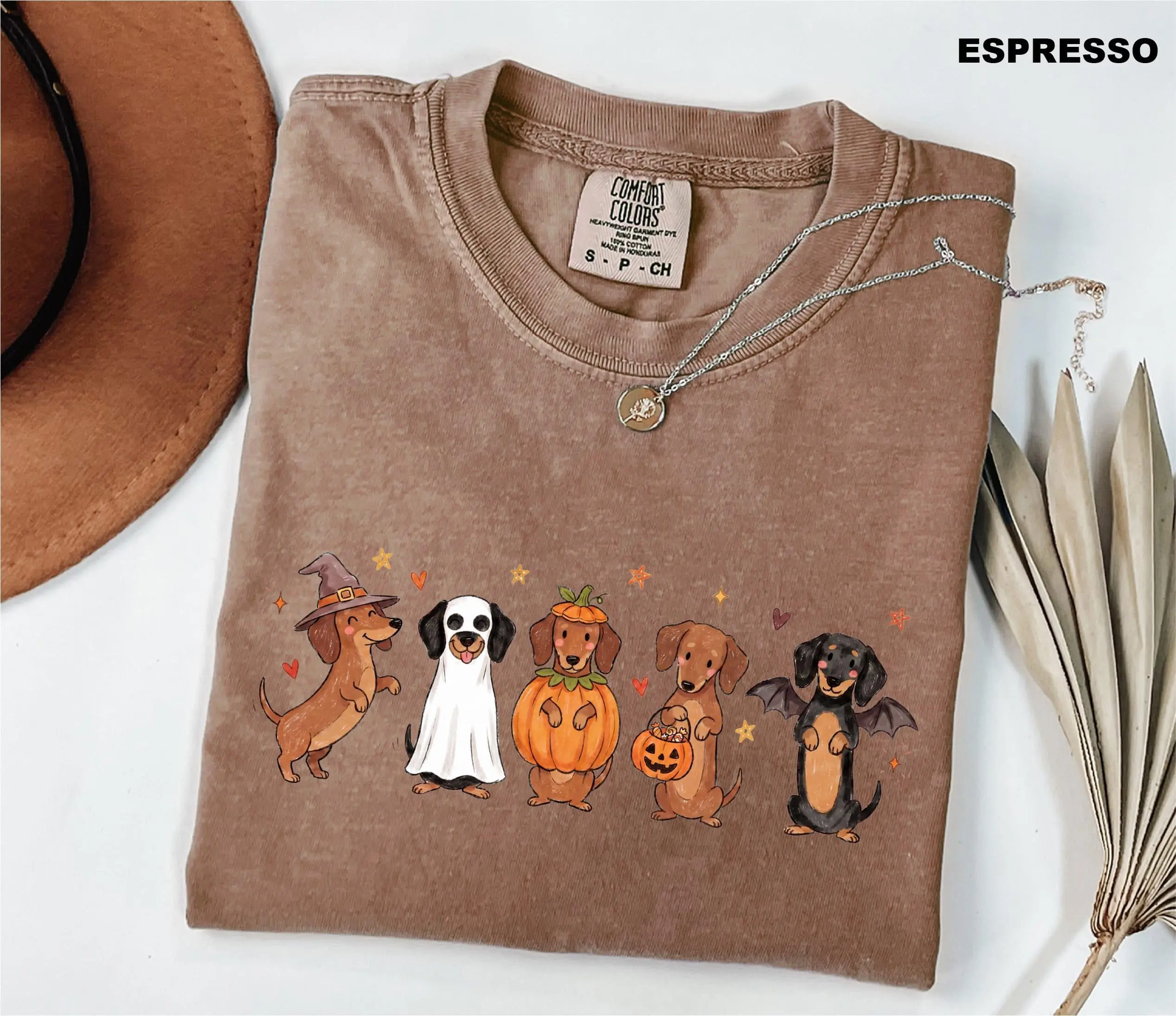 Comfort Colors Halloween Dachshund Shirt, Cute Spooky Wiener Doxie Dog Mom Lover Funny Gift Tee