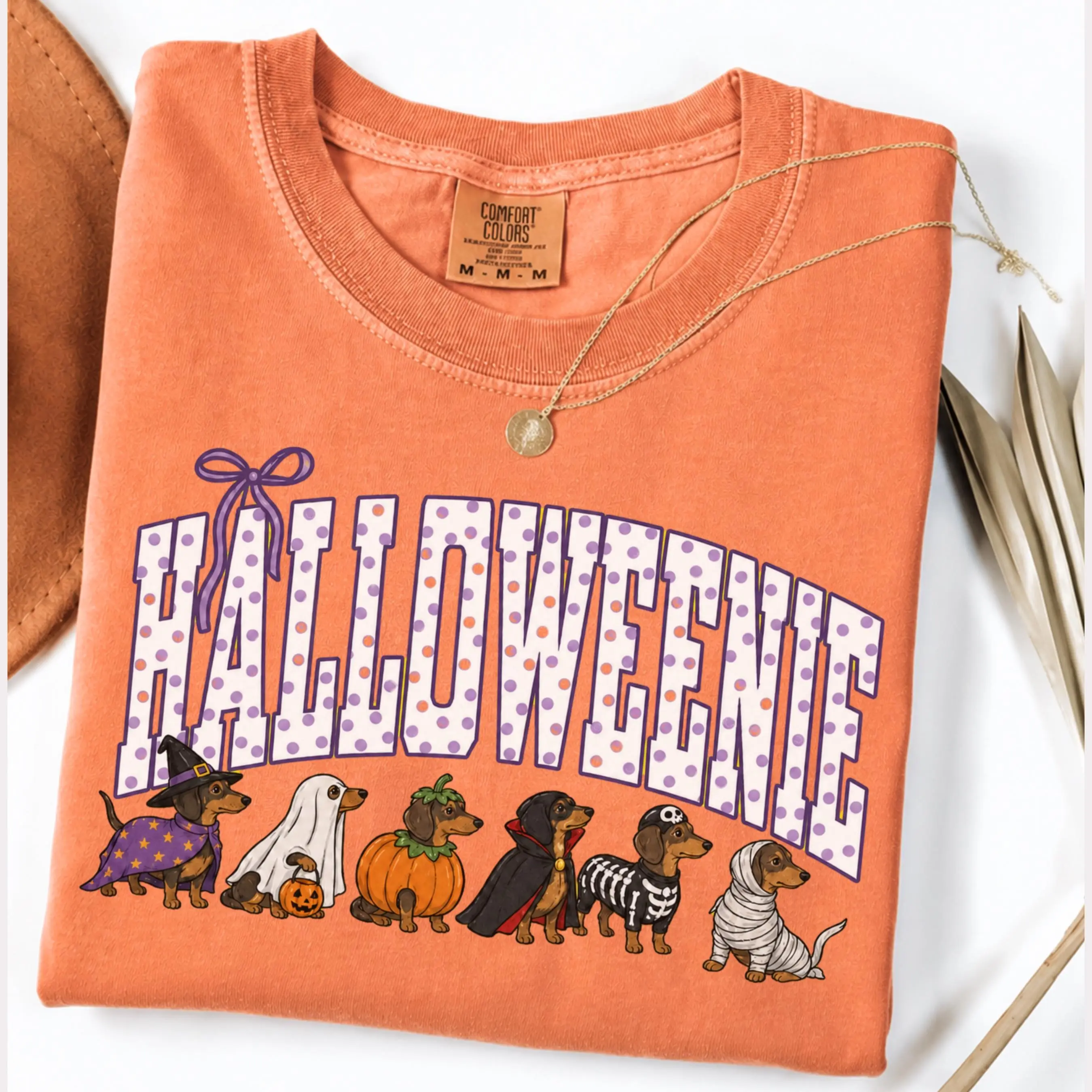 Comfort Colors Halloween Dachshund Sweatshirt, Funny Halloweenie Wiener Dog Mom Doxie Spooky Gift - photo 2