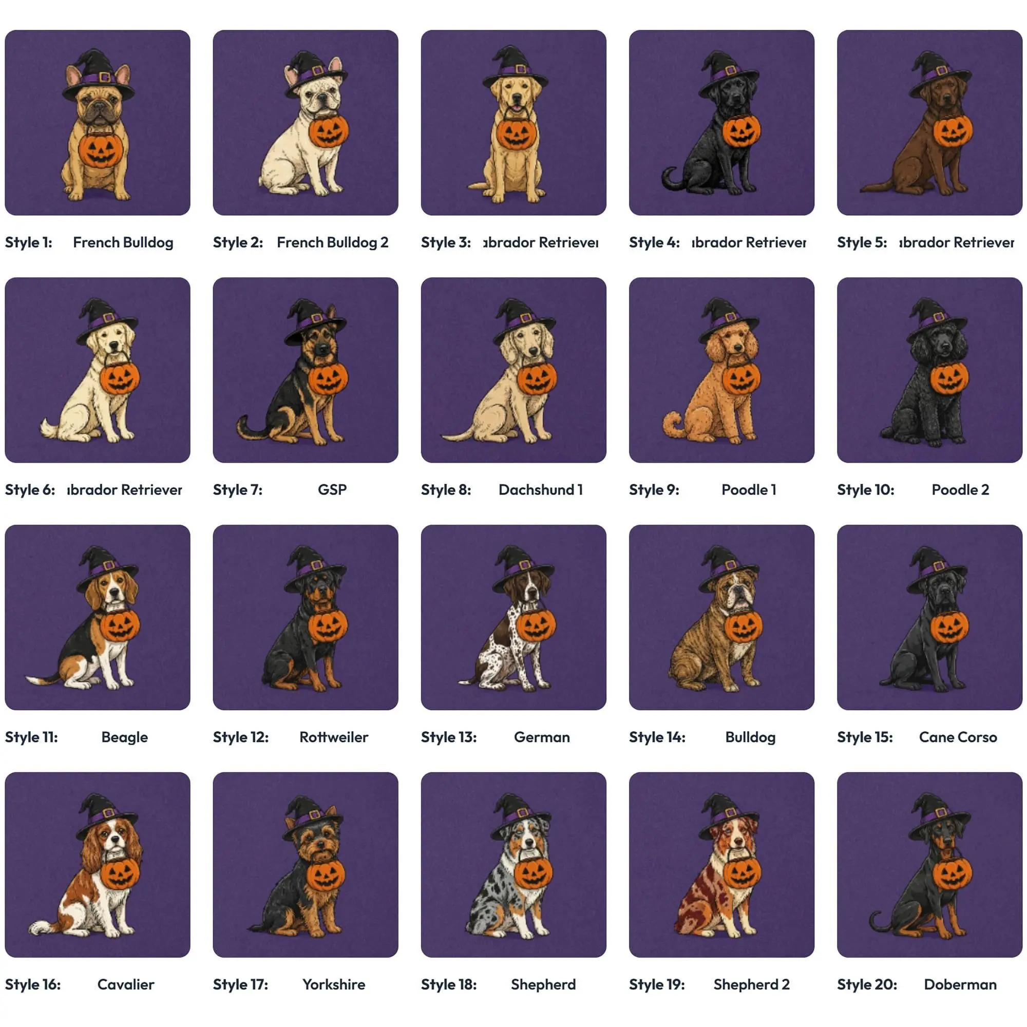 Comfort Colors Halloween Dog Mom Shirt, Custom 50+ Breeds Tee, Golden Retriever Frenchie Trick Or Treat Spooky Season Fall Top - photo 3