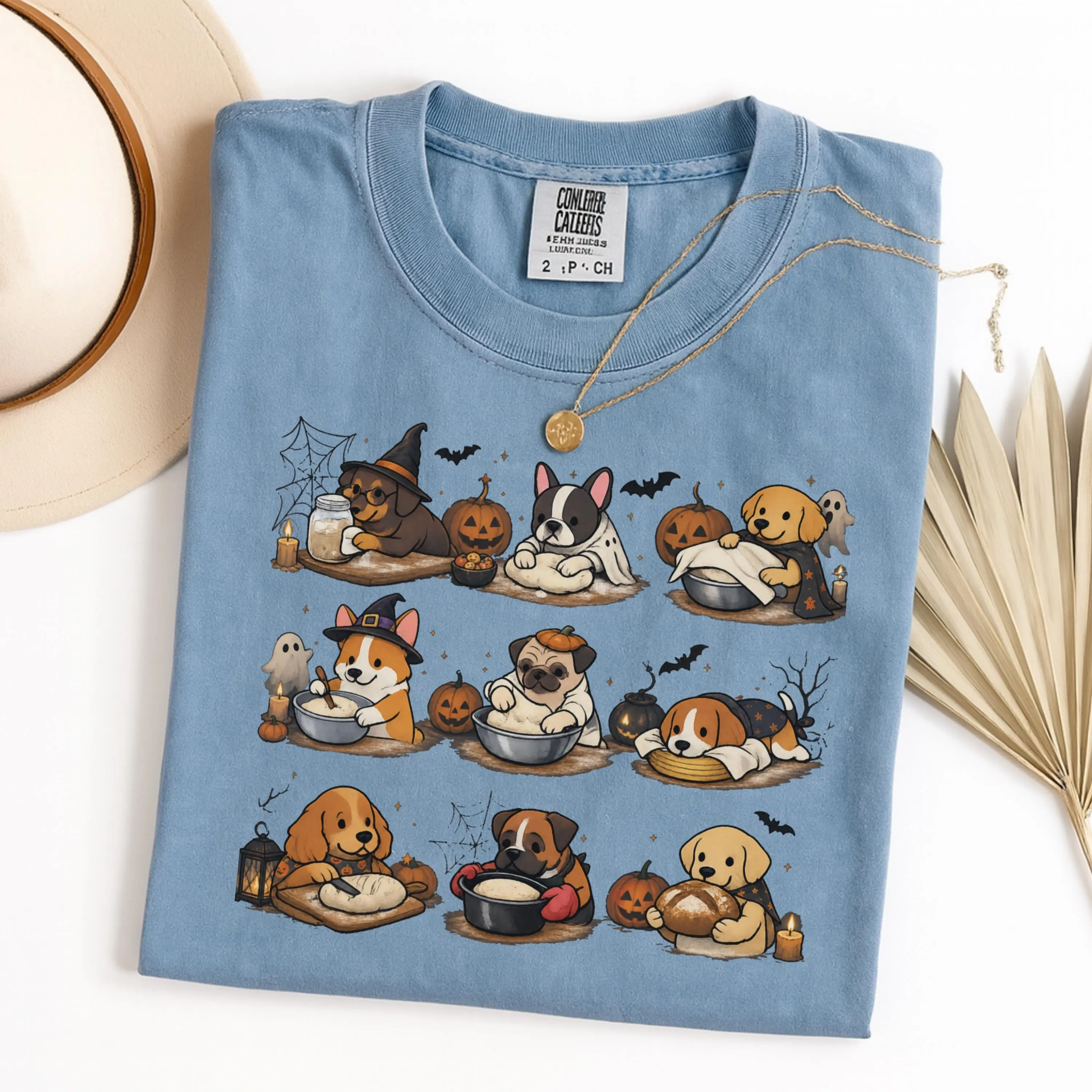Halloween Dog Sweatshirt, Funny Sourdough Baking Corgi Pug Beagle Top, Cute Spooky Pup Baker Gift Crewneck - photo 4
