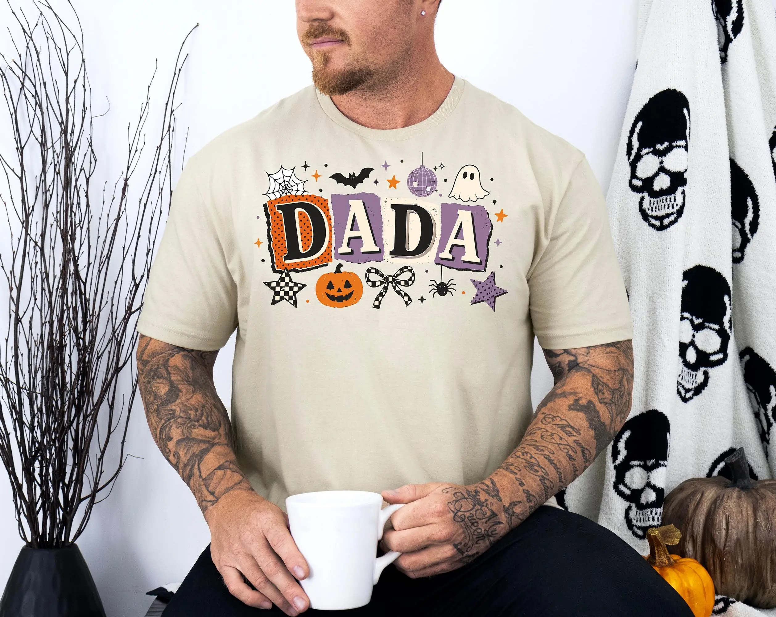Halloween Family Comfort Colors Sweatshirt, Mama Dada Sister Auntie Matching Pumpkin Graphic Top - photo 3