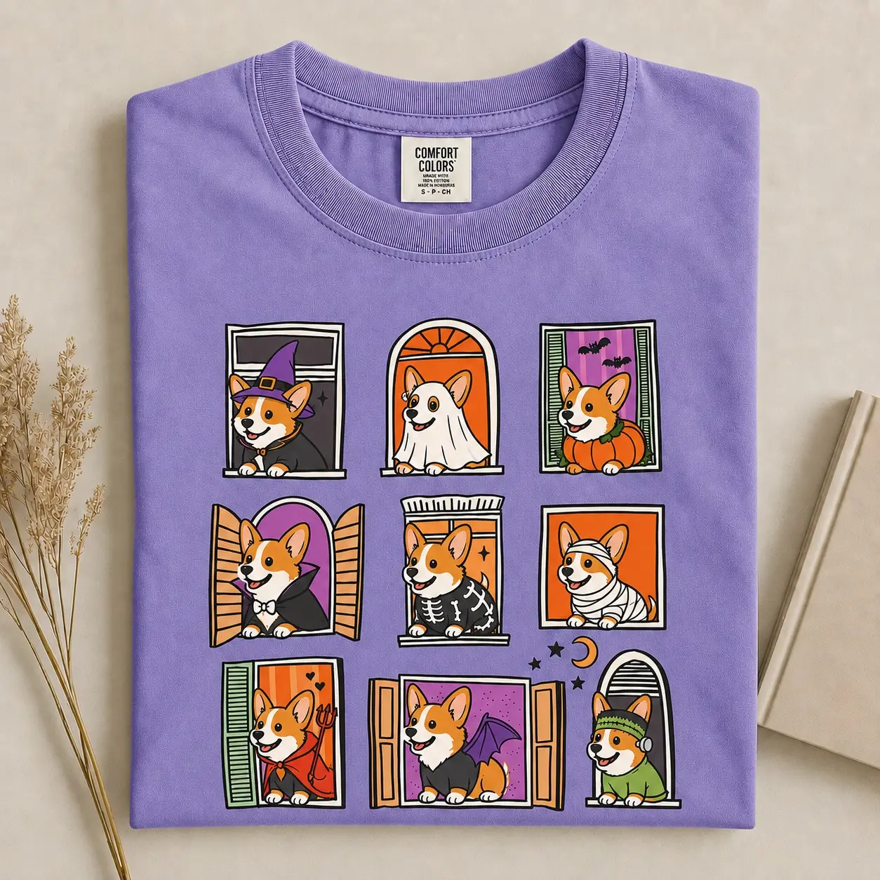 Halloween French Bulldog Shirt, Cute Frenchie Costume Graphic Tee for Women, Spooky Dog Mom Gift, Casual Short Sleeve Top - photo 4