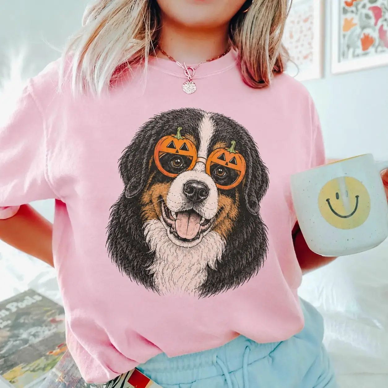 Halloween Golden Doodle Shirt, Comfort Colors Spooky Season Skeleton Bone Tee, Cute Dog Lover Mom Gift - photo 3