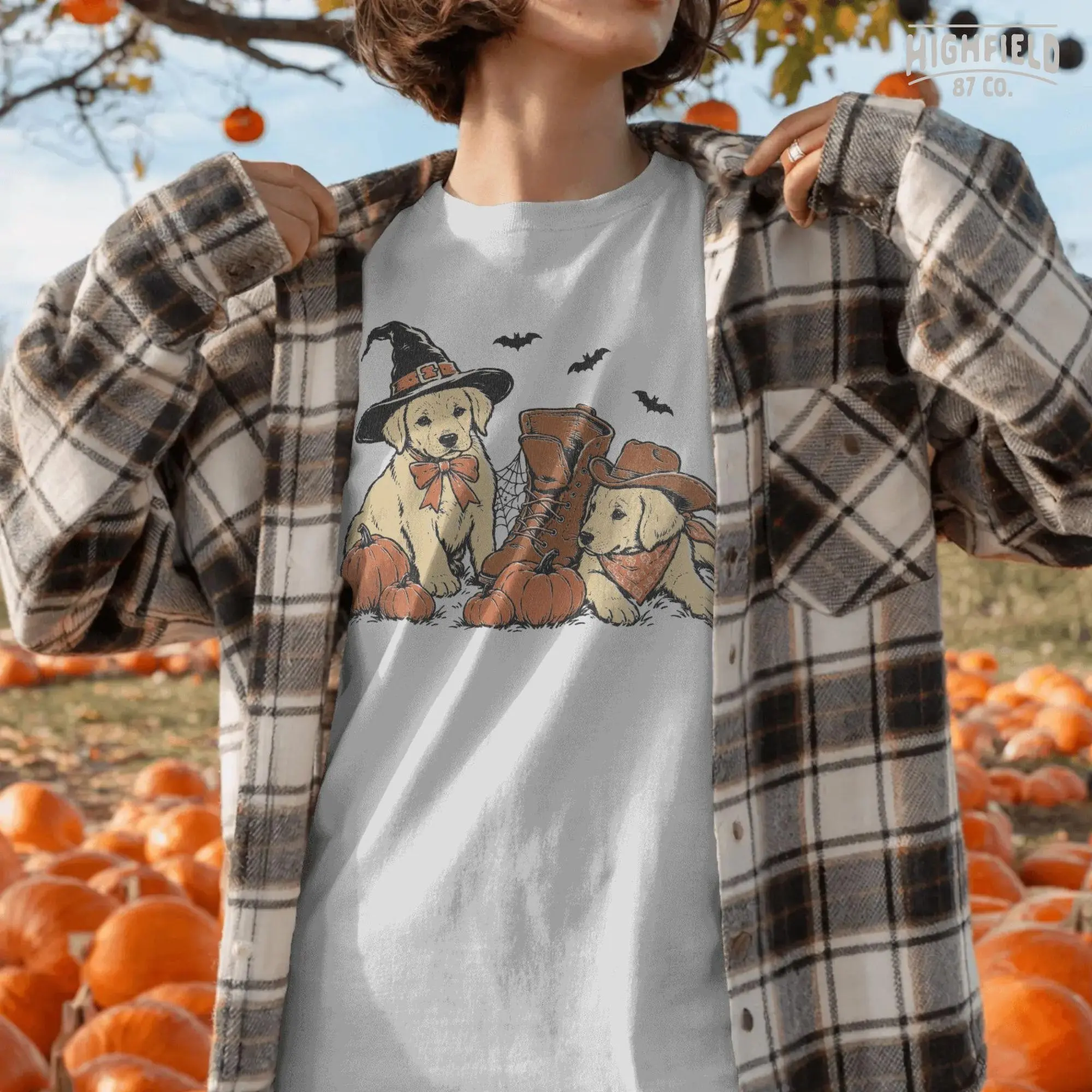 Halloween Golden Retriever Shirt Design PNG, Cute Puppy Witch Cowboy Pumpkin Fall Digital Download for Dog Lovers - photo 2