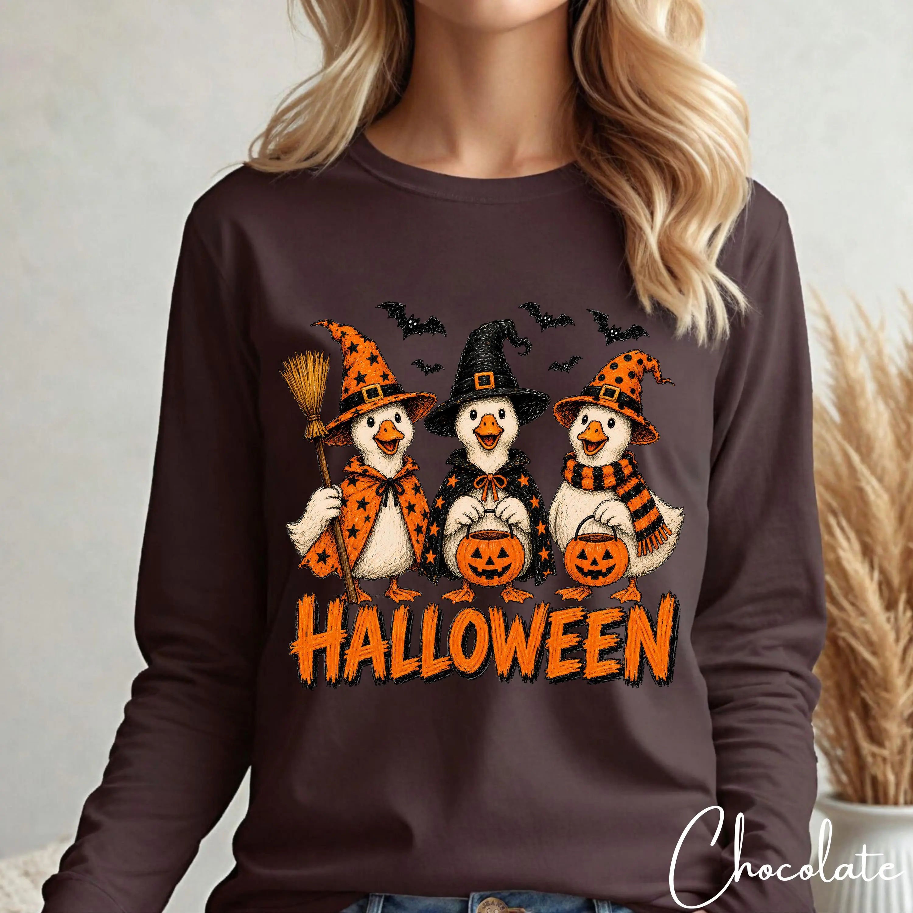 Halloween Silly Goose Shirt, Spooky Geese Costume Tee, Fall Graphic Top, Ladies Gift - photo 2