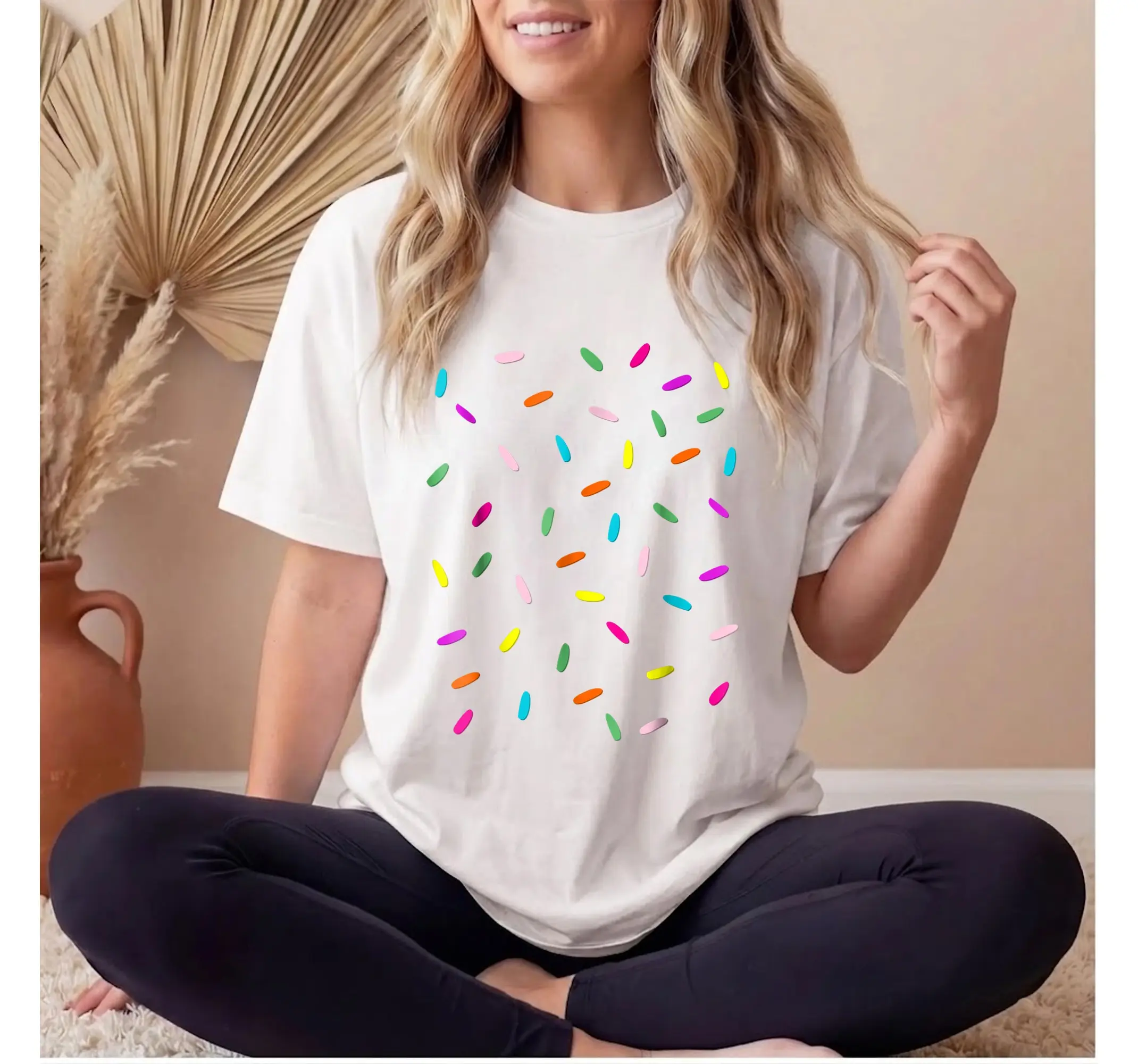 Halloween Ice Cream Costume Shirt, Funny Rainbow Sprinkles Food Graphic Tee - photo 2