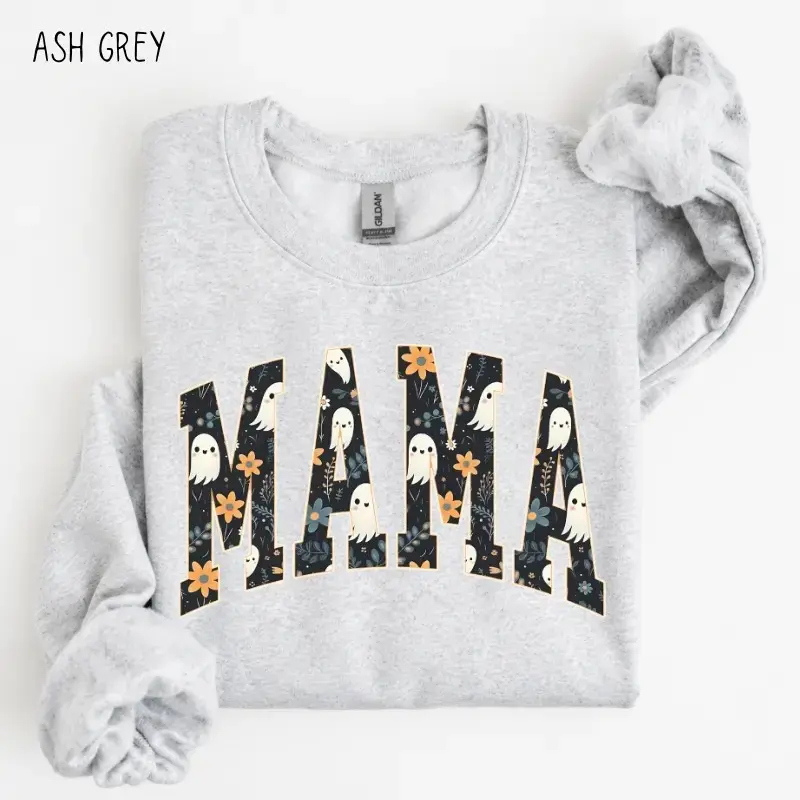Halloween Mama Shirt, Cute Ghost Boo Graphic Tee, Spooky Season Fall Top, Fun Autumn Gift For Her - photo 3