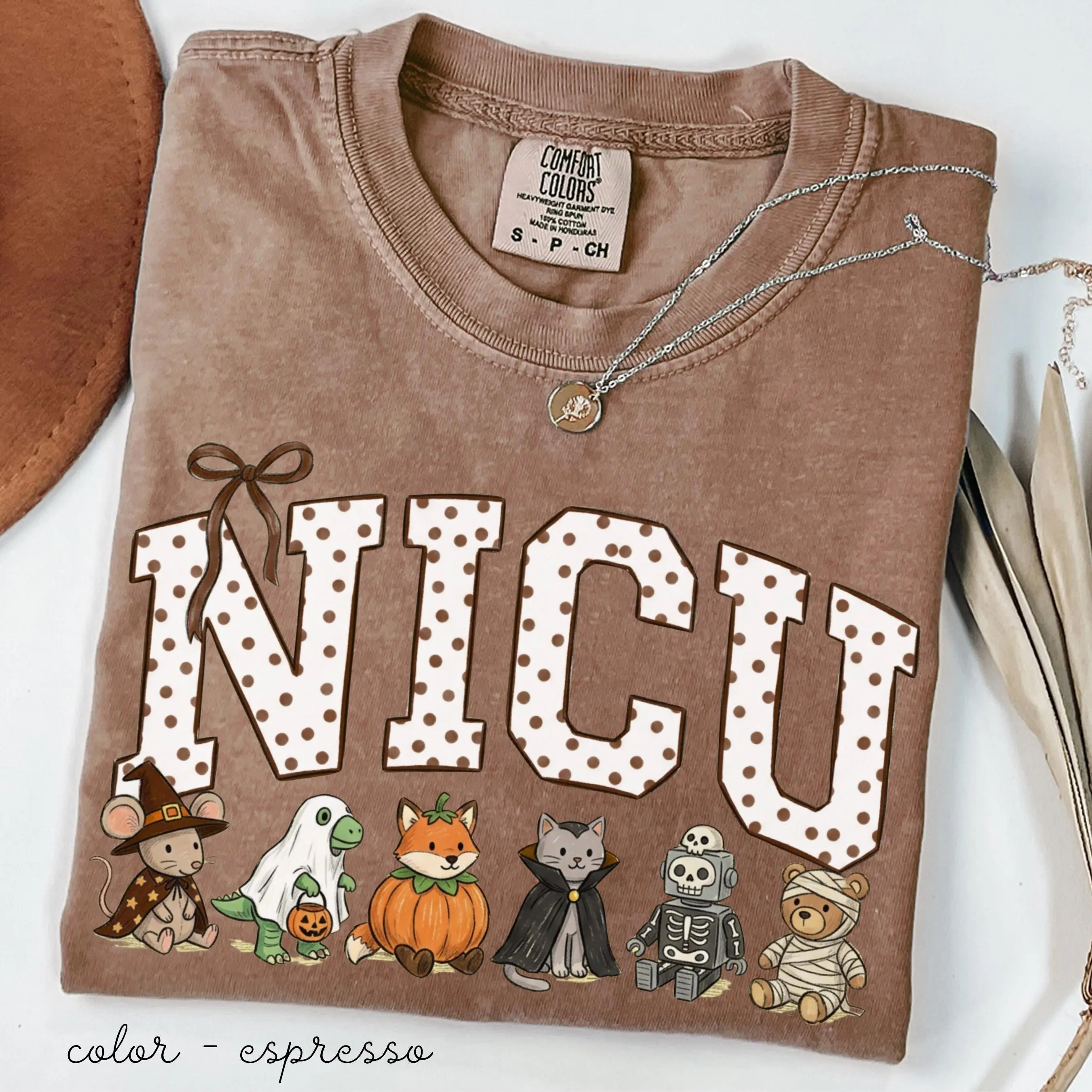 Comfort Colors Halloween NICU Nurse Shirt, Cute Neonatal Tee, Pediatric Nursing Spooky Season Gift Top - photo 2
