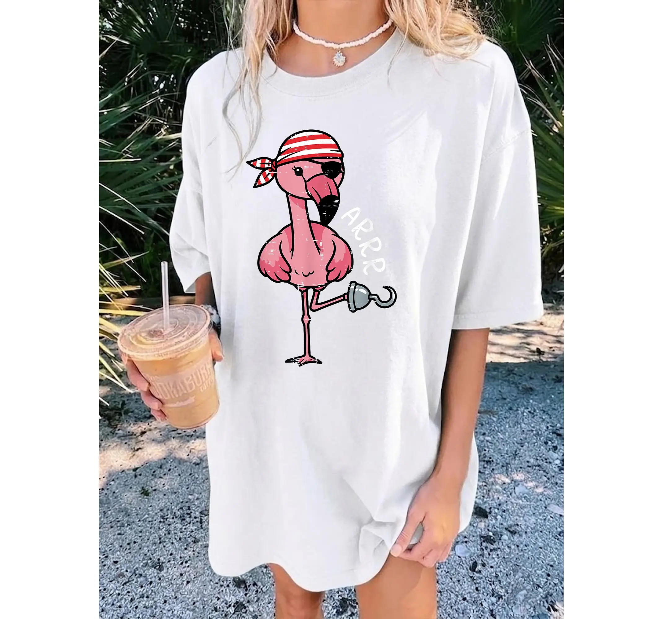 Halloween Pirate Flamingo Shirt, Funny Arrr Costume Tee for Men Women and Kids