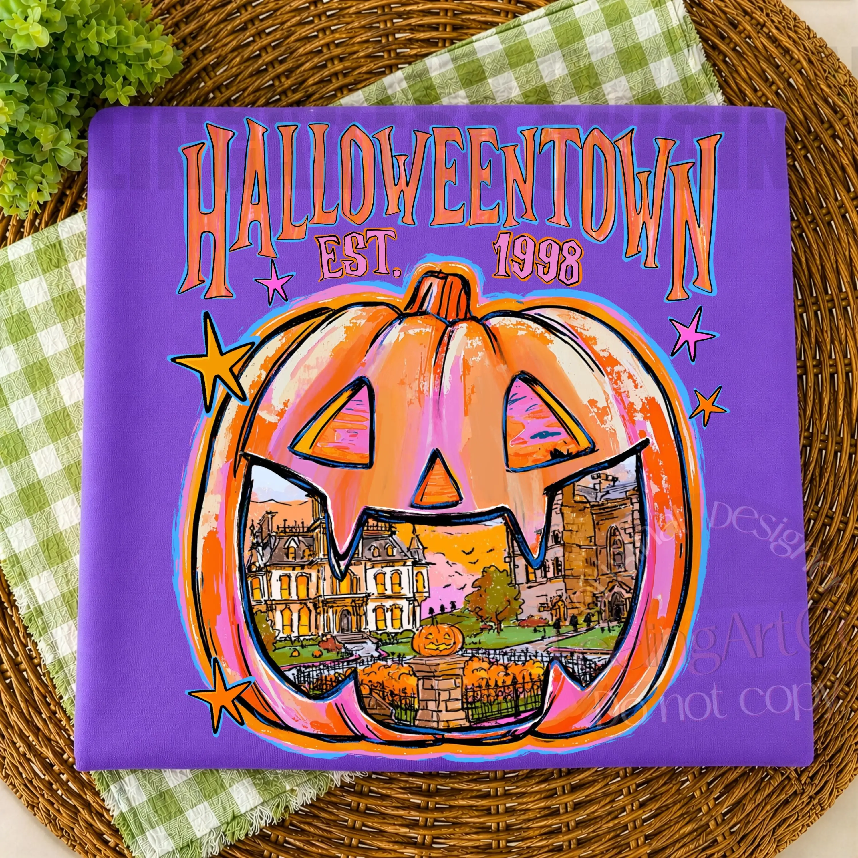 Halloween Pumpkin Comfort Colors Shirt, Retro Spooky Season Tee, Preppy Jack O Lantern Autumn Graphic Top