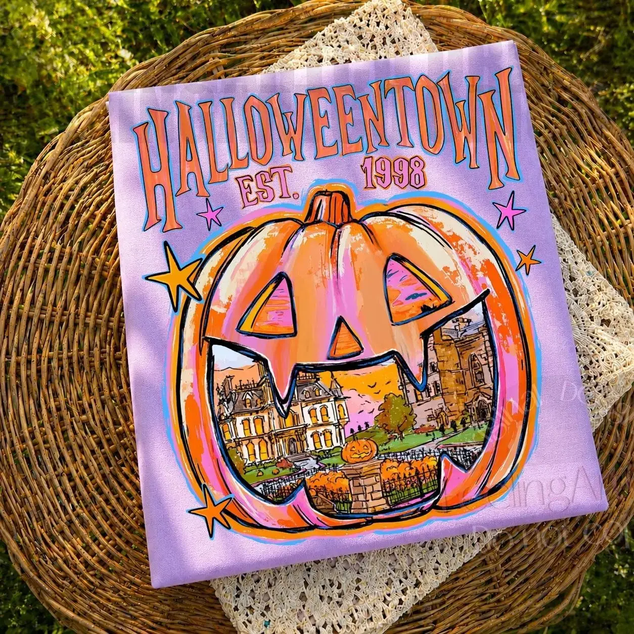 Halloween Pumpkin Comfort Colors Shirt for Women, Retro Spooky Season Tee, Preppy Jack O Lantern Autumn Graphic Top - photo 4