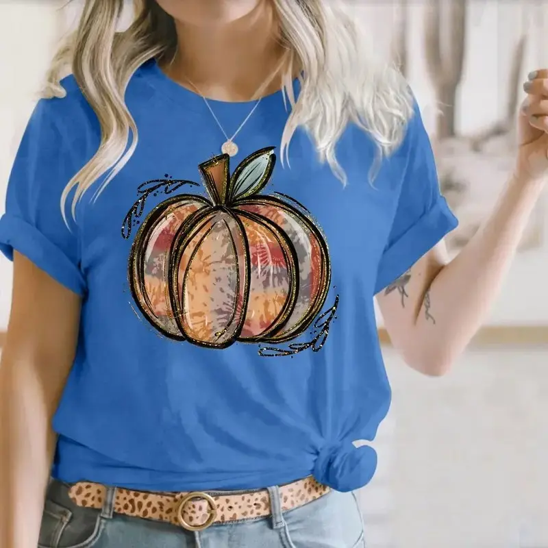Halloween Pumpkin Sweatshirt, Cute Costume Graphic Crewneck Pullover Gift for Friends
