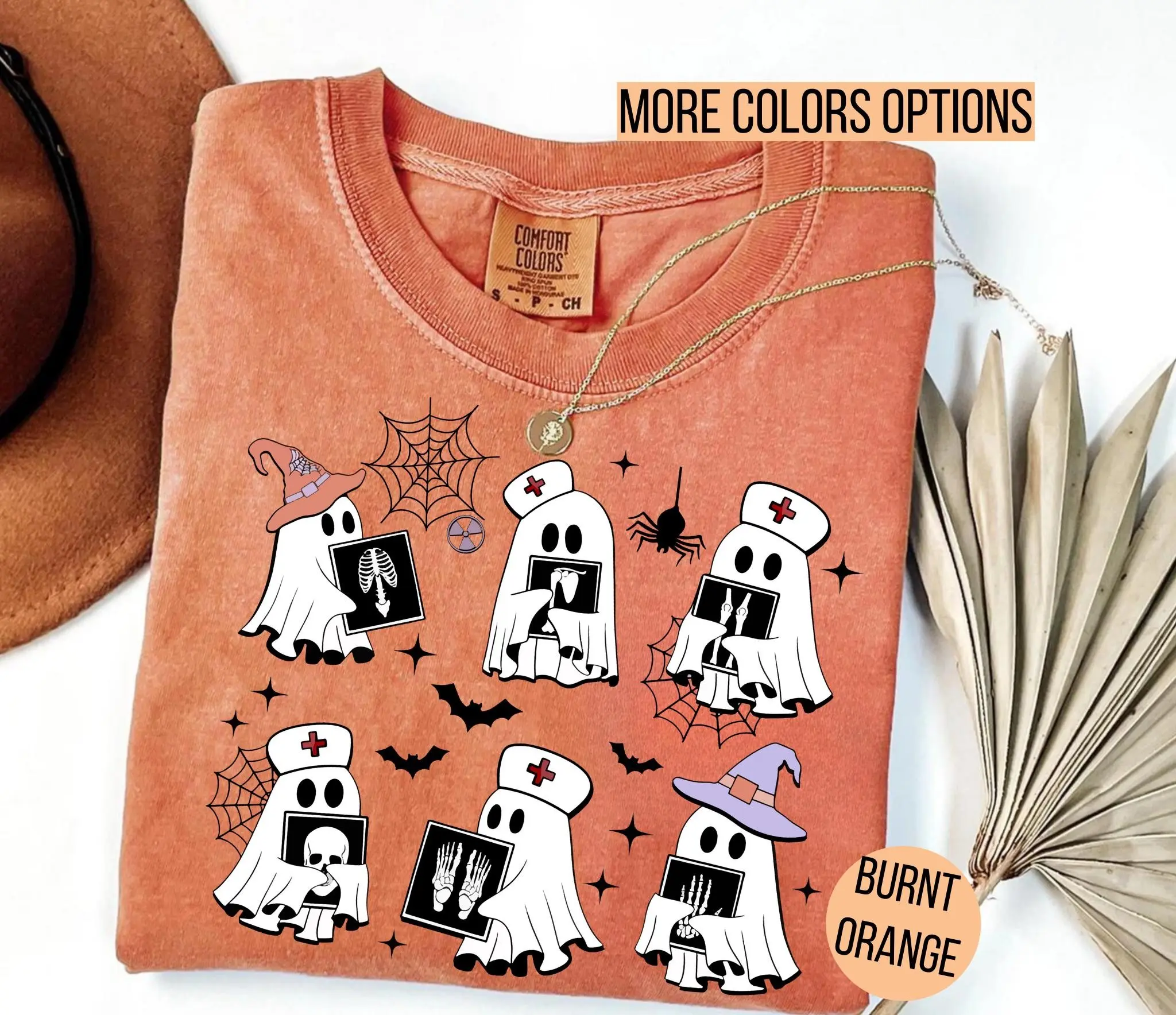 Comfort Colors Halloween Radiology Shirt, Spooky Rad Teach X-Ray Graphic Tee - photo 1