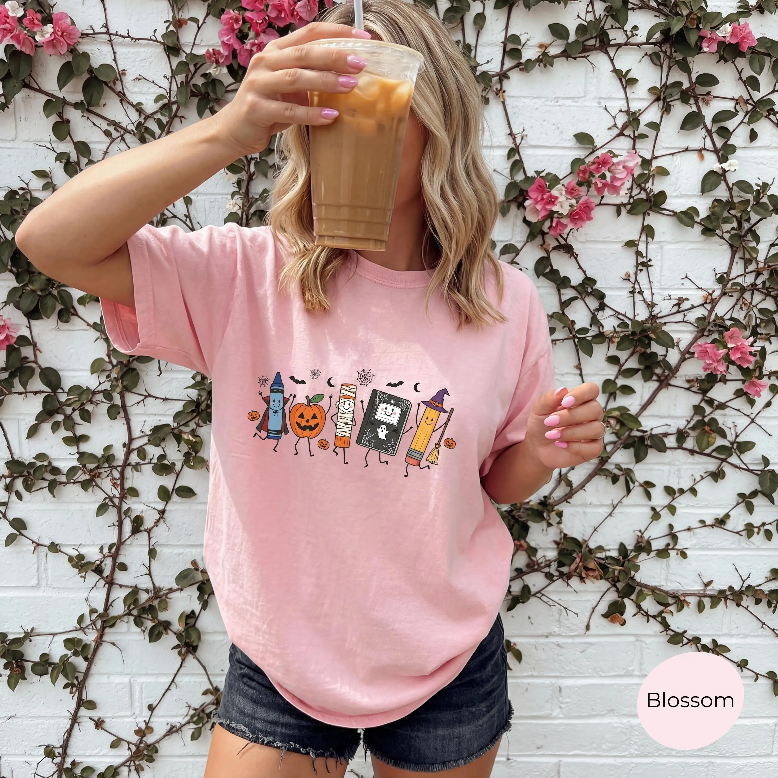 Halloween Teacher Shirt, Comfort Colors Funny Life Tee, Spooky Back To School Preschool Supplies Gift Top - photo 2