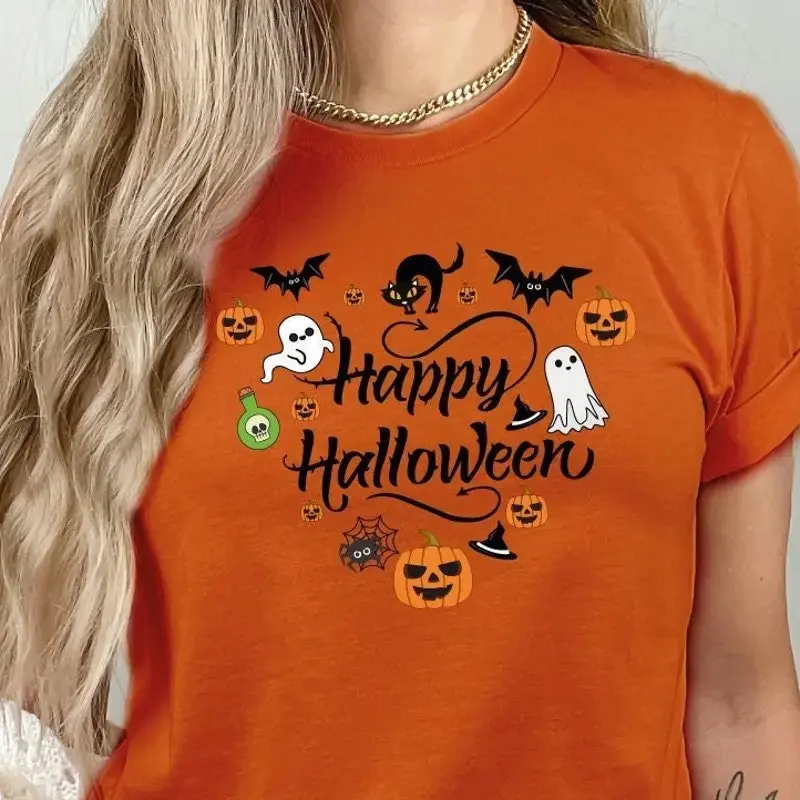 Happy Halloween Pumpkin Sweatshirt, Cute Costume Graphic Crewneck Gift for Friends - photo 2