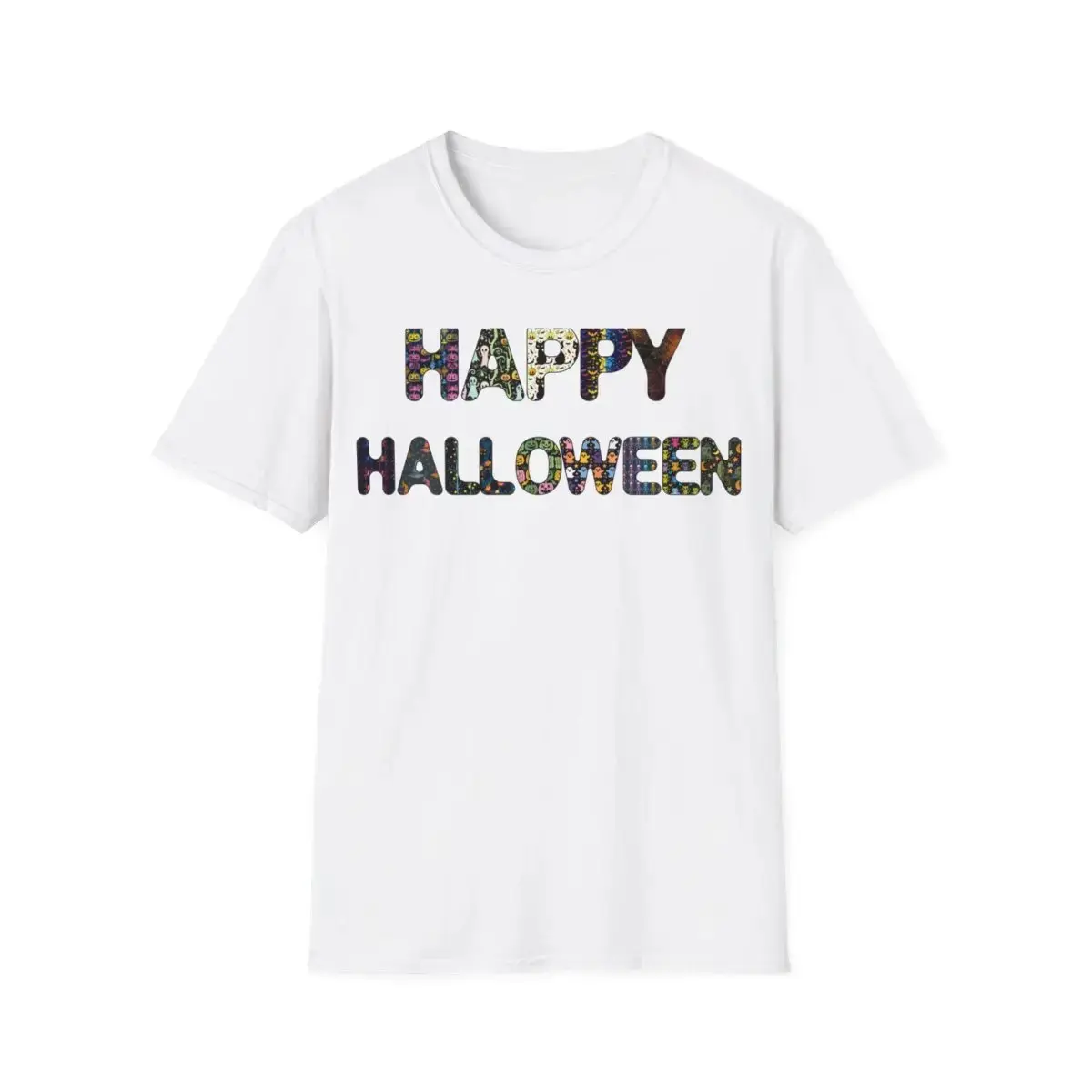 Happy Halloween T-Shirt, Spooky October Cotton Graphic Tee, Cute Unisex Fall Costume Top for Women - photo 2