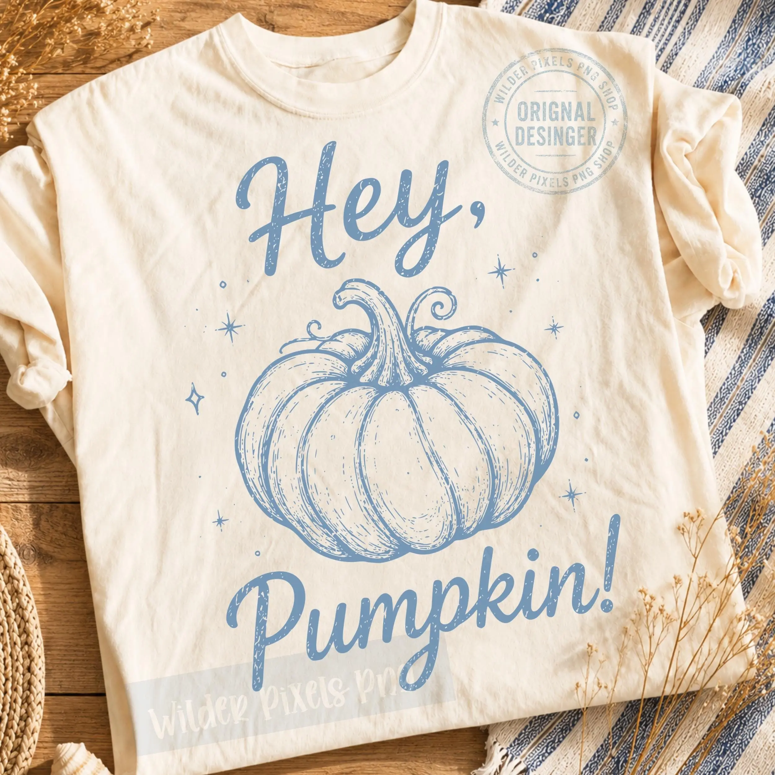 Hey Pumpkin Distressed Sweatshirt, Cozy Fall Autumn Mom Graphic Crewneck Pullover - photo 4
