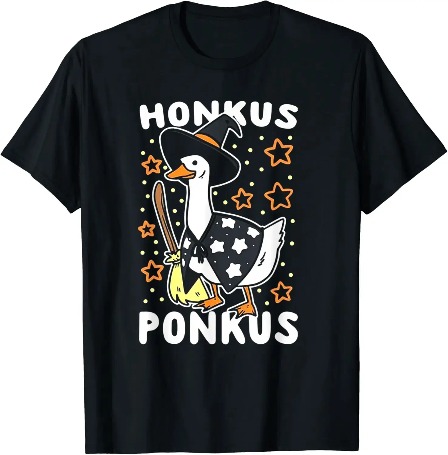 Honkus Ponkus Goose Halloween T-Shirt, Funny Silly Meme Graphic Tee, Cute Party Costume Top for Women