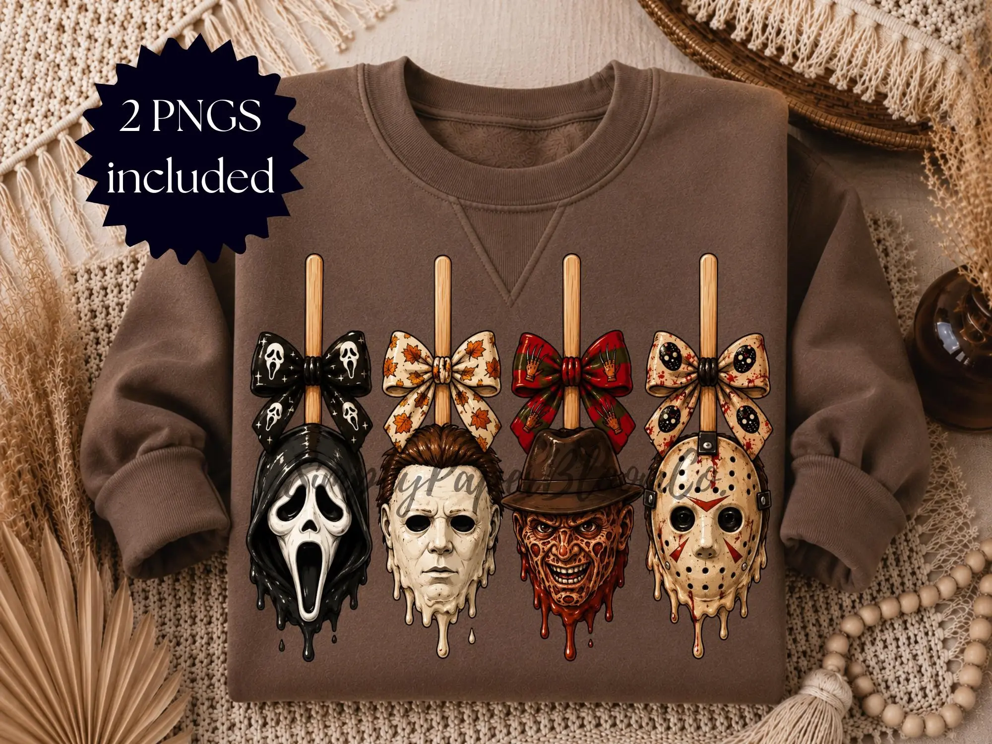 Horror Candy Apple Halloween T-Shirt for Women, Spooky Season Dripping Character Graphic Tee, Trendy Fall Autumn Costume Top